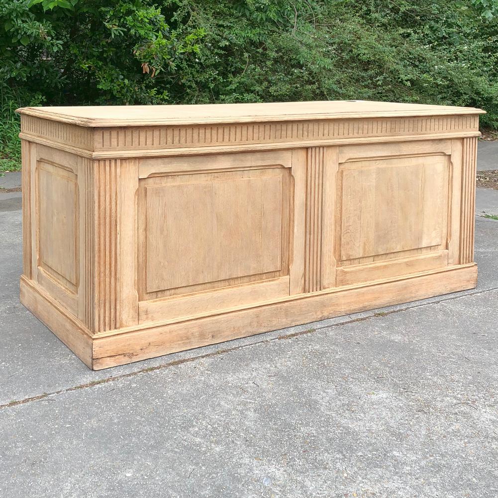 Set of Three 19th Century Stripped Oak Store Counters 3