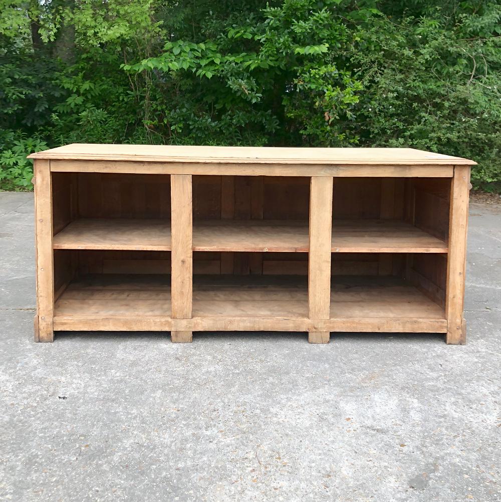 Set of Three 19th Century Stripped Oak Store Counters 5