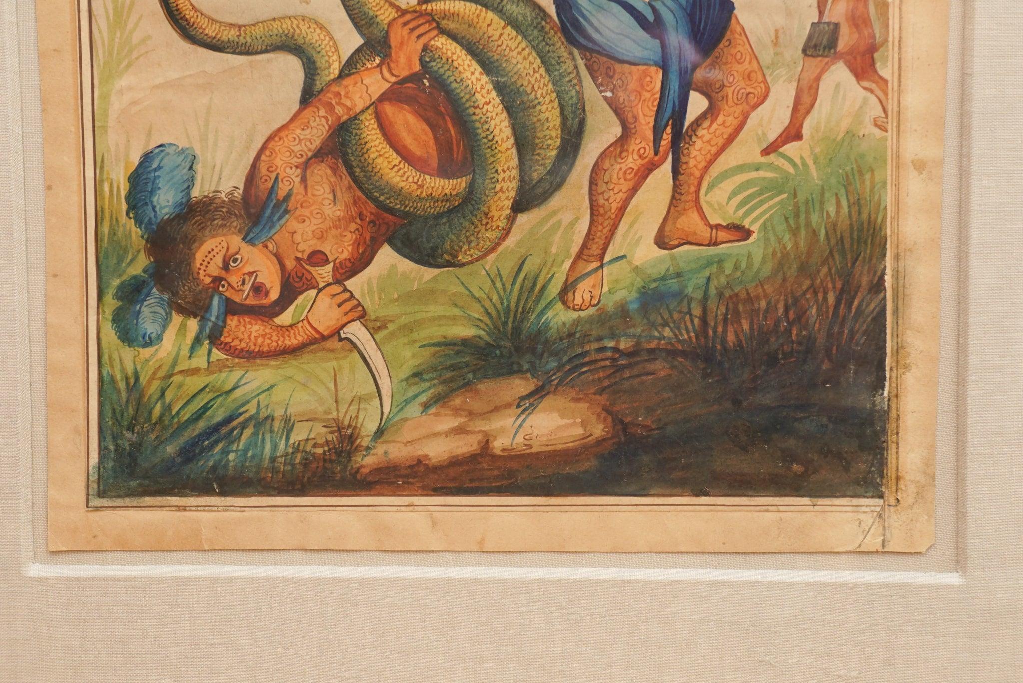 Caribbean Set of Three 19th Century West Indies Original Watercolors