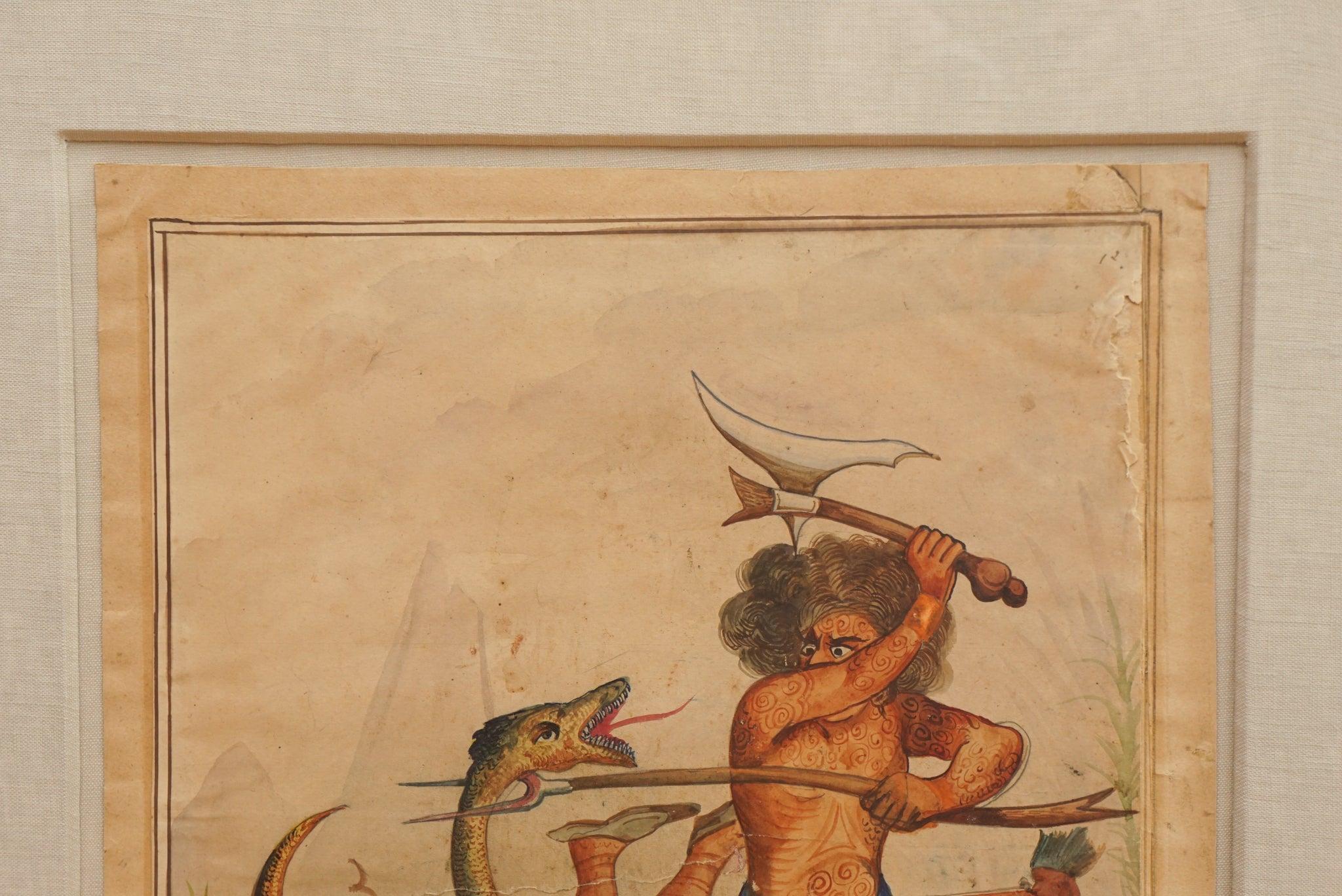 Set of Three 19th Century West Indies Original Watercolors In Good Condition In Hudson, NY