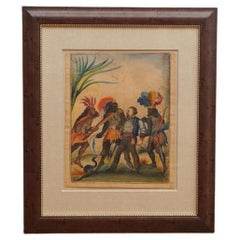 Set of Three 19th Century West Indies Original Watercolors