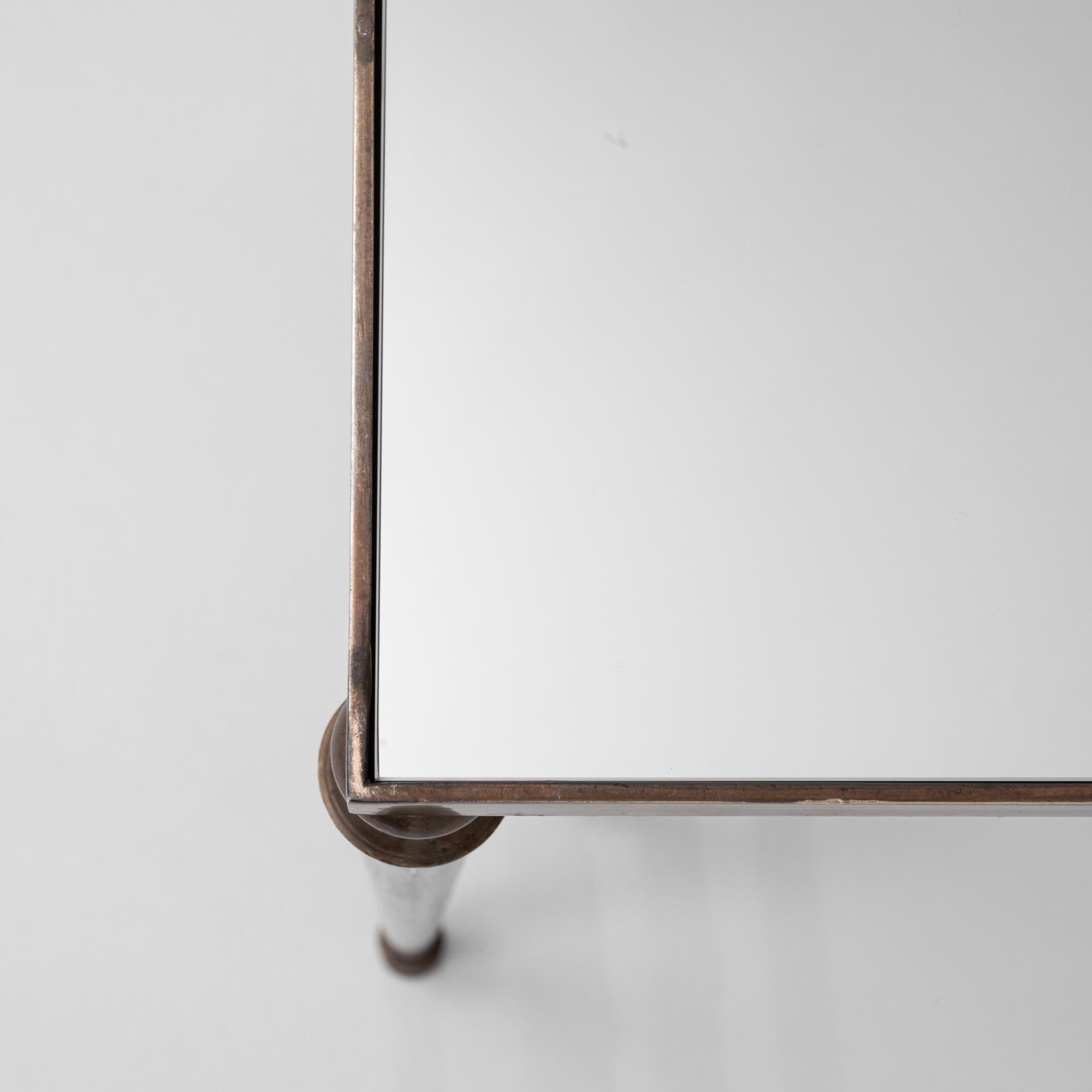 Set of Three 20th Century French Brass Nesting Tables For Sale 11