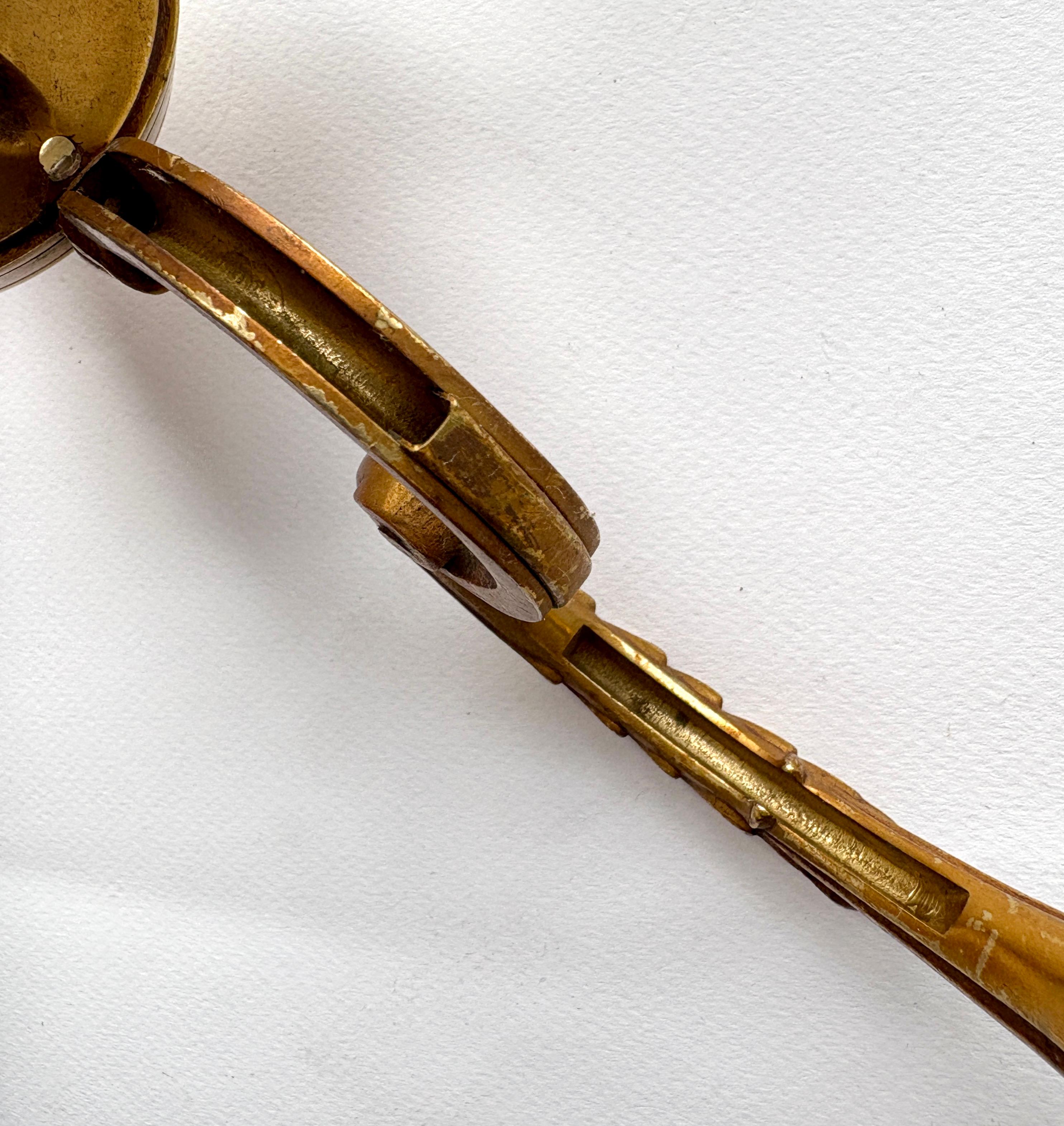 Set of Three 20th Century NeoClassical Wall Sconces in Gilded Bronze For Sale 5