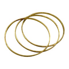 Satz von drei 22 Karat Gold Armreif Stacking Armbänder 26,6 Gramm Gelbgold