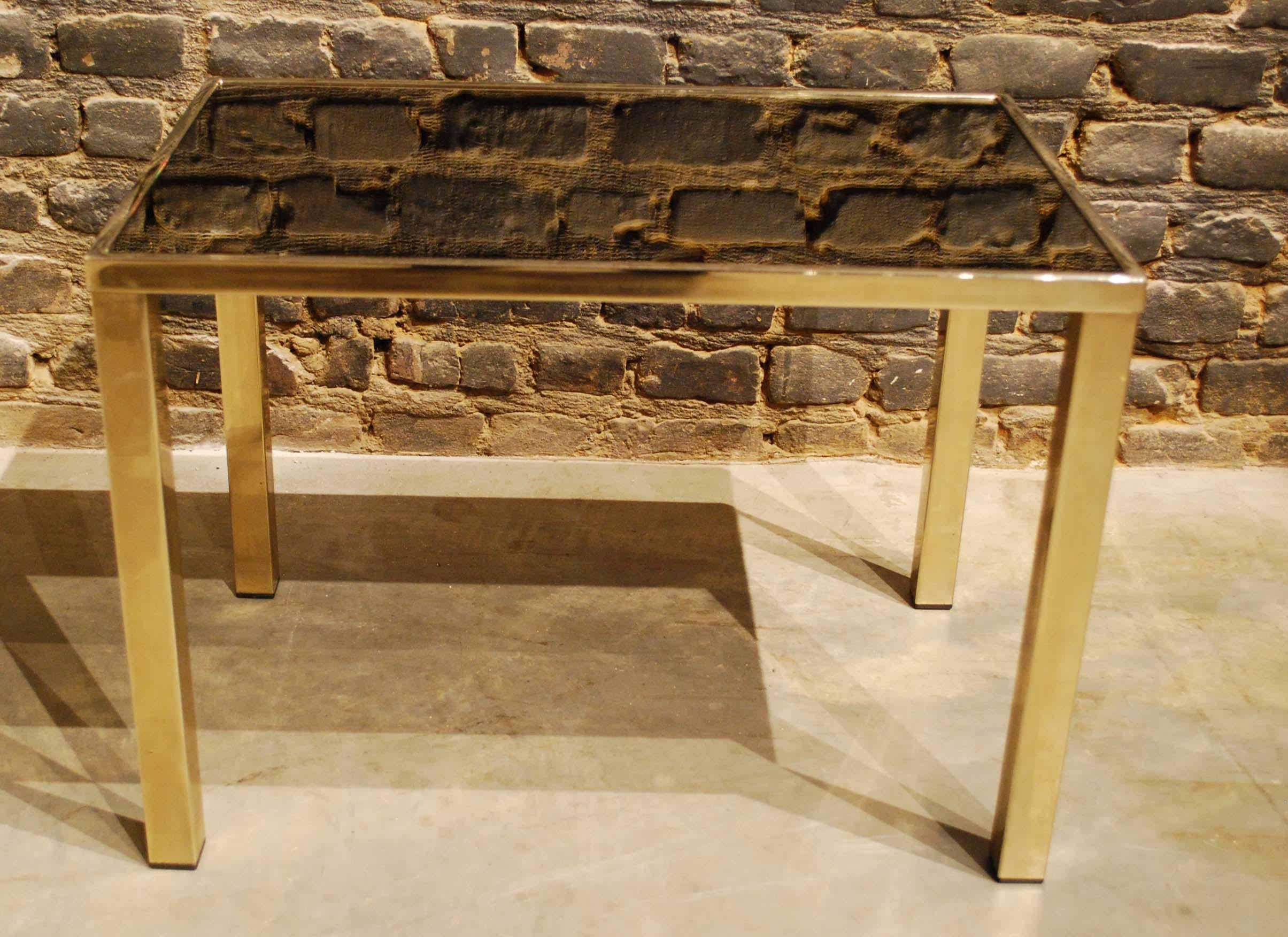 20th Century Set of Three 23-Carat Gold Plated Modern Regency Nesting Tables by Belgo Chrom For Sale