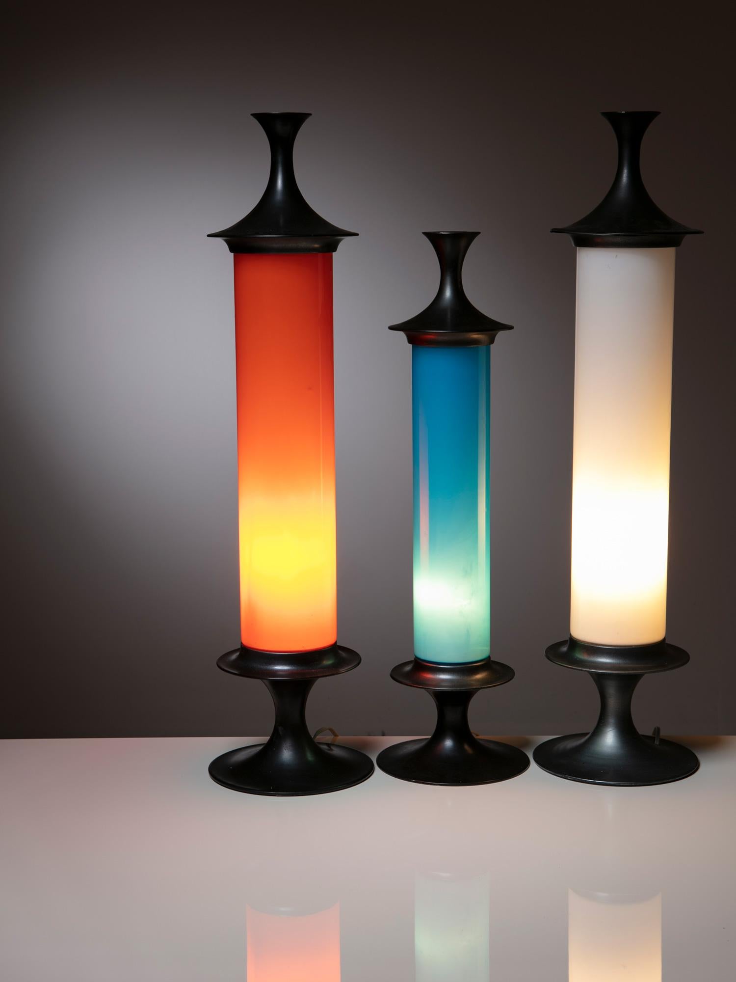 Set of Three 1960s Table Lamps In Good Condition In Milan, IT