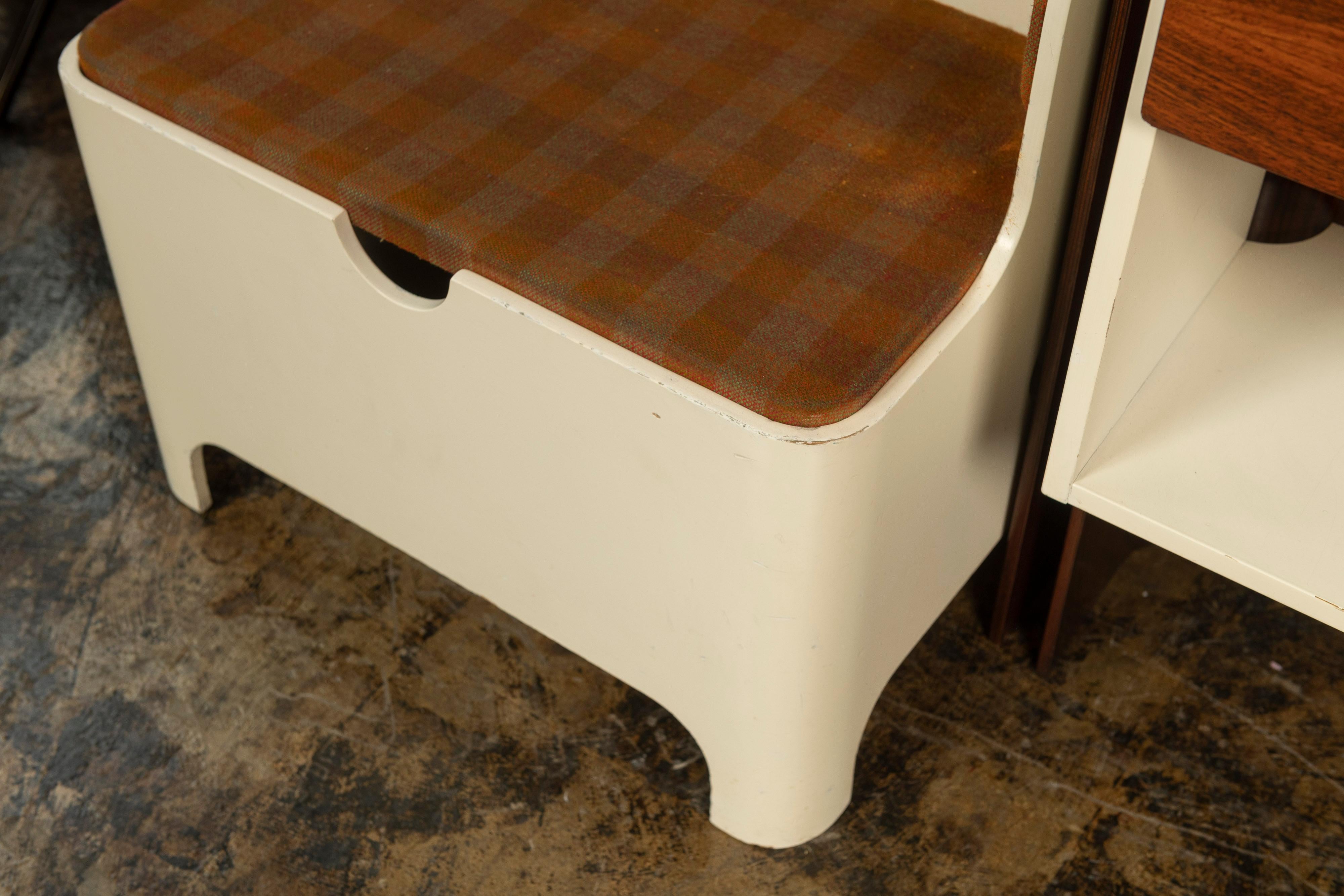 Set of Three Adjustable Carlo de Carli Coat Racks with a Drawer and Two