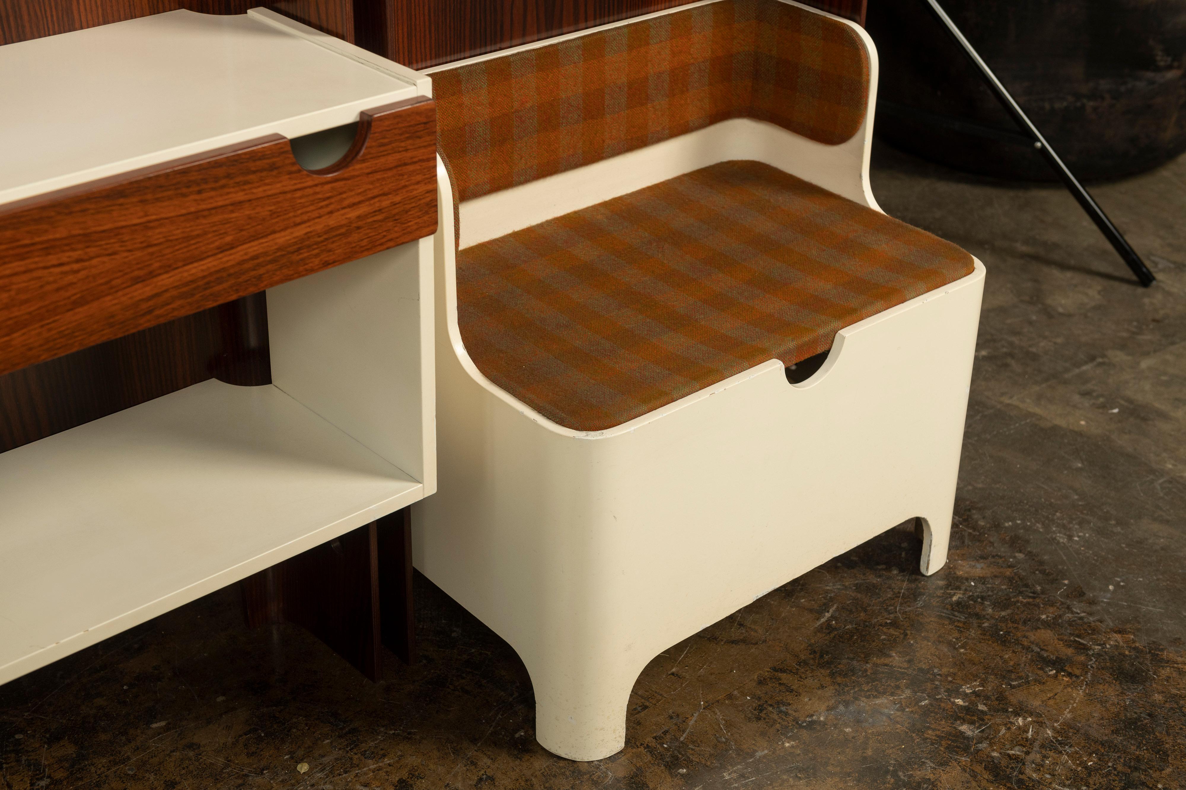 Set of Three Adjustable Carlo de Carli Coat Racks with a Drawer and Two