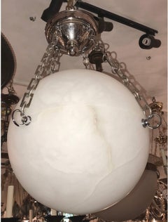 Set di tre lanterne a globo in alabastro, vendute singolarmente