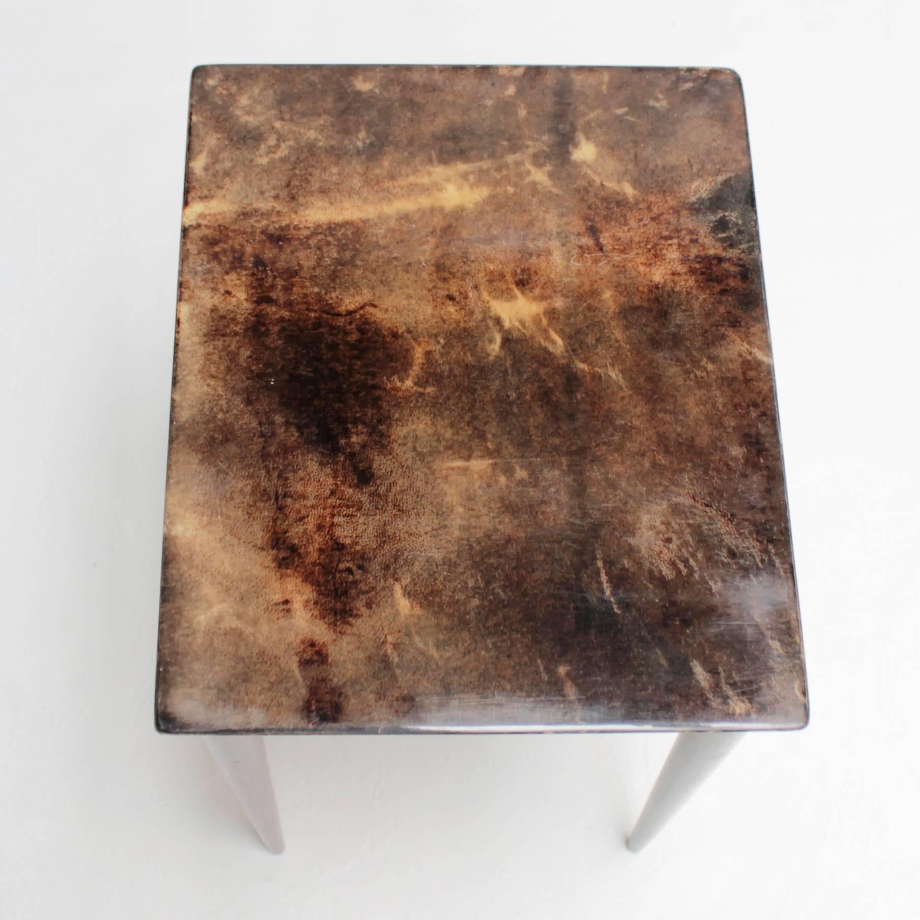 Set of Three Aldo Tura Parchment Nesting Tables 4