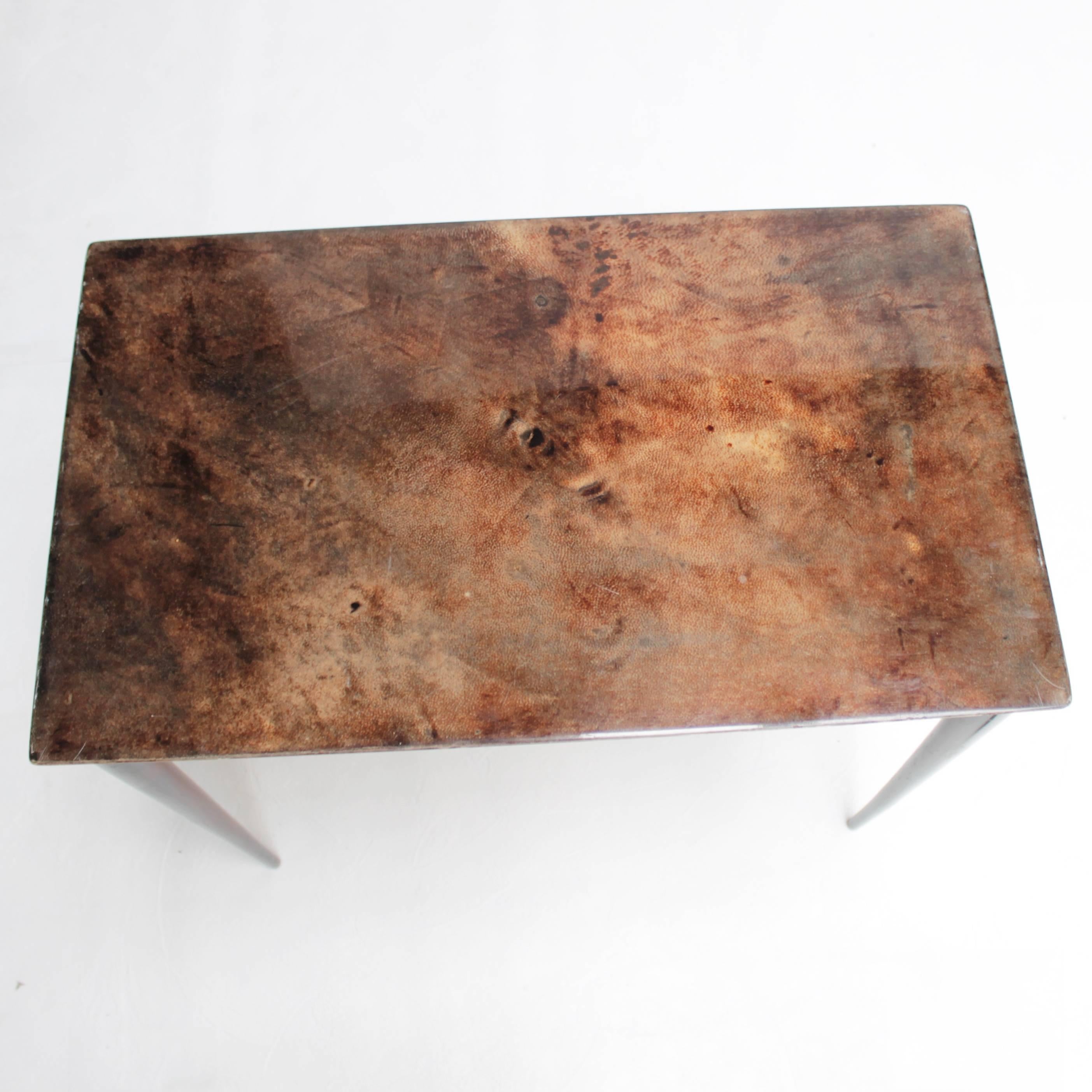 Set of Three Aldo Tura Parchment Nesting Tables 6