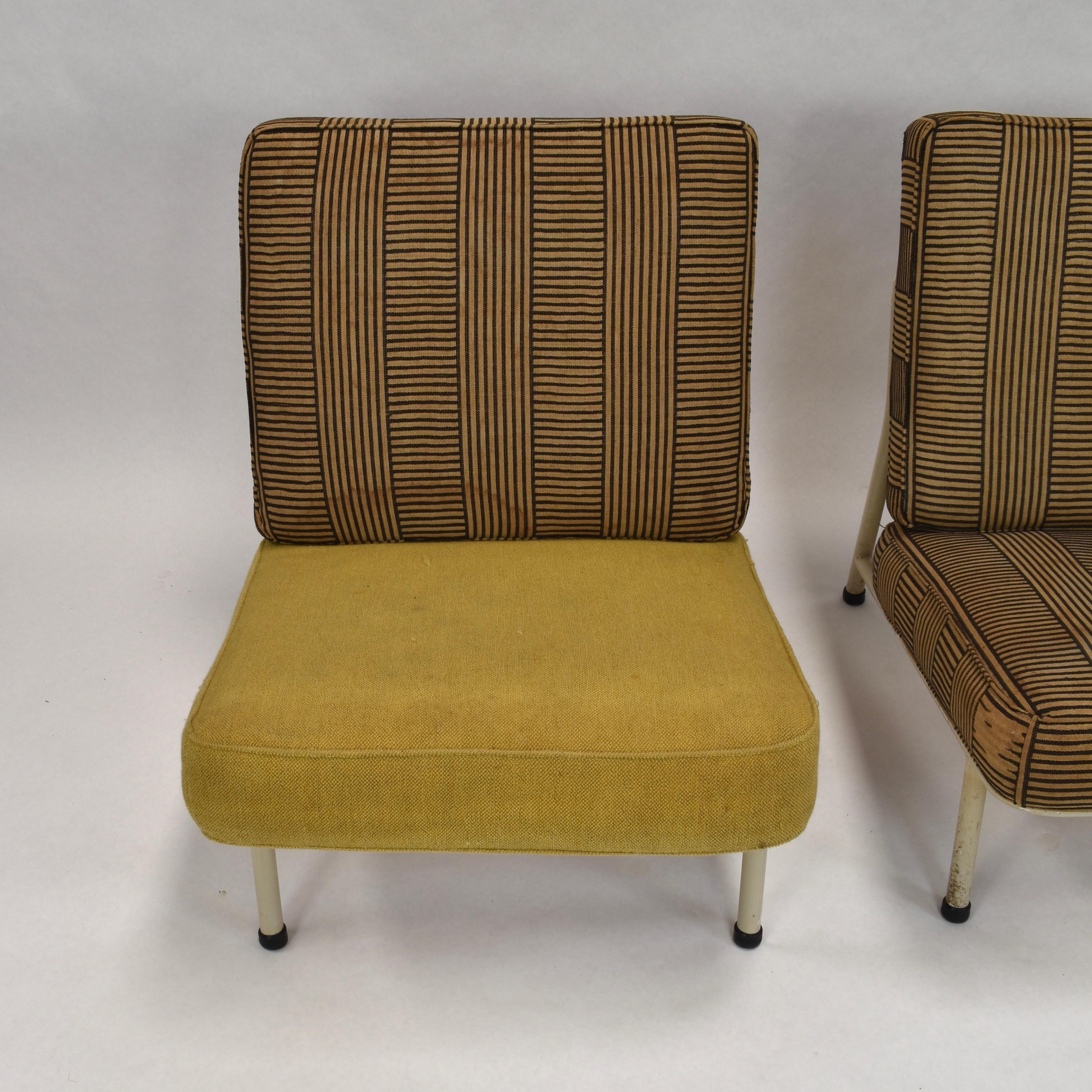 Metal Set of Three Alf Svensson Lounge Chairs for DUX, Sweden, circa 1950