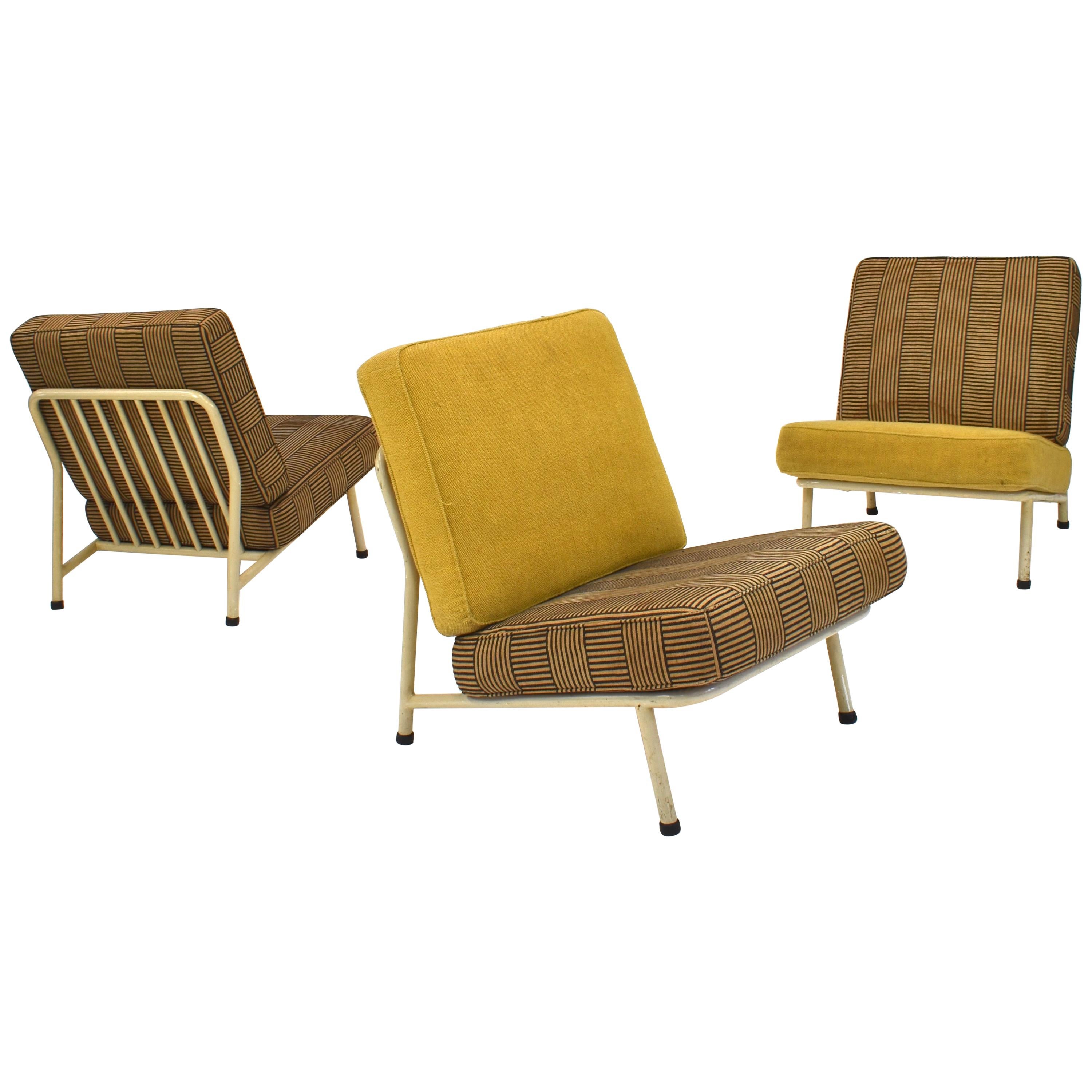 Set of Three Alf Svensson Lounge Chairs for DUX, Sweden, circa 1950