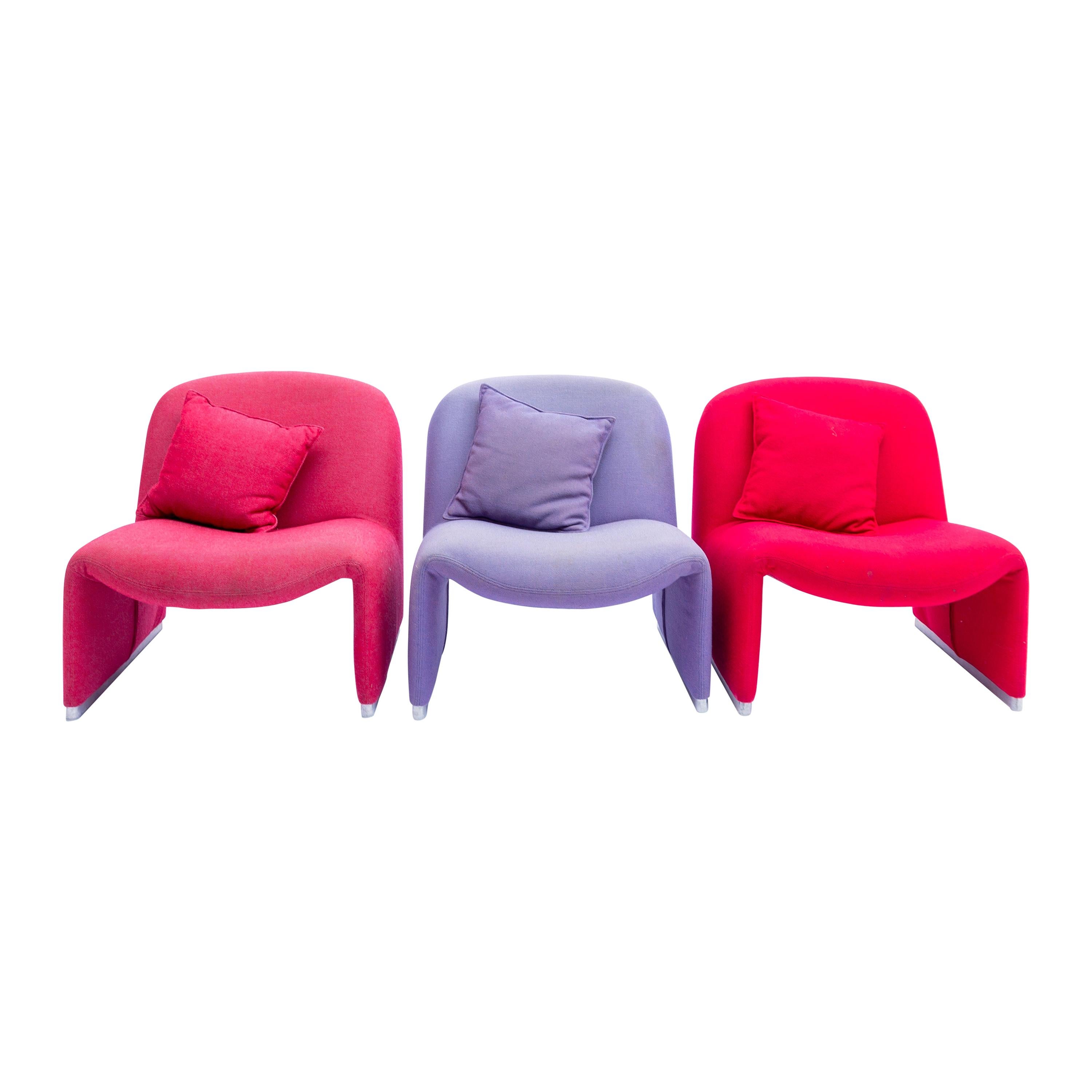 Set of Three ‘Alky Chairs’ by Giancarlo Piretti for Castelli, Italy, 1970s