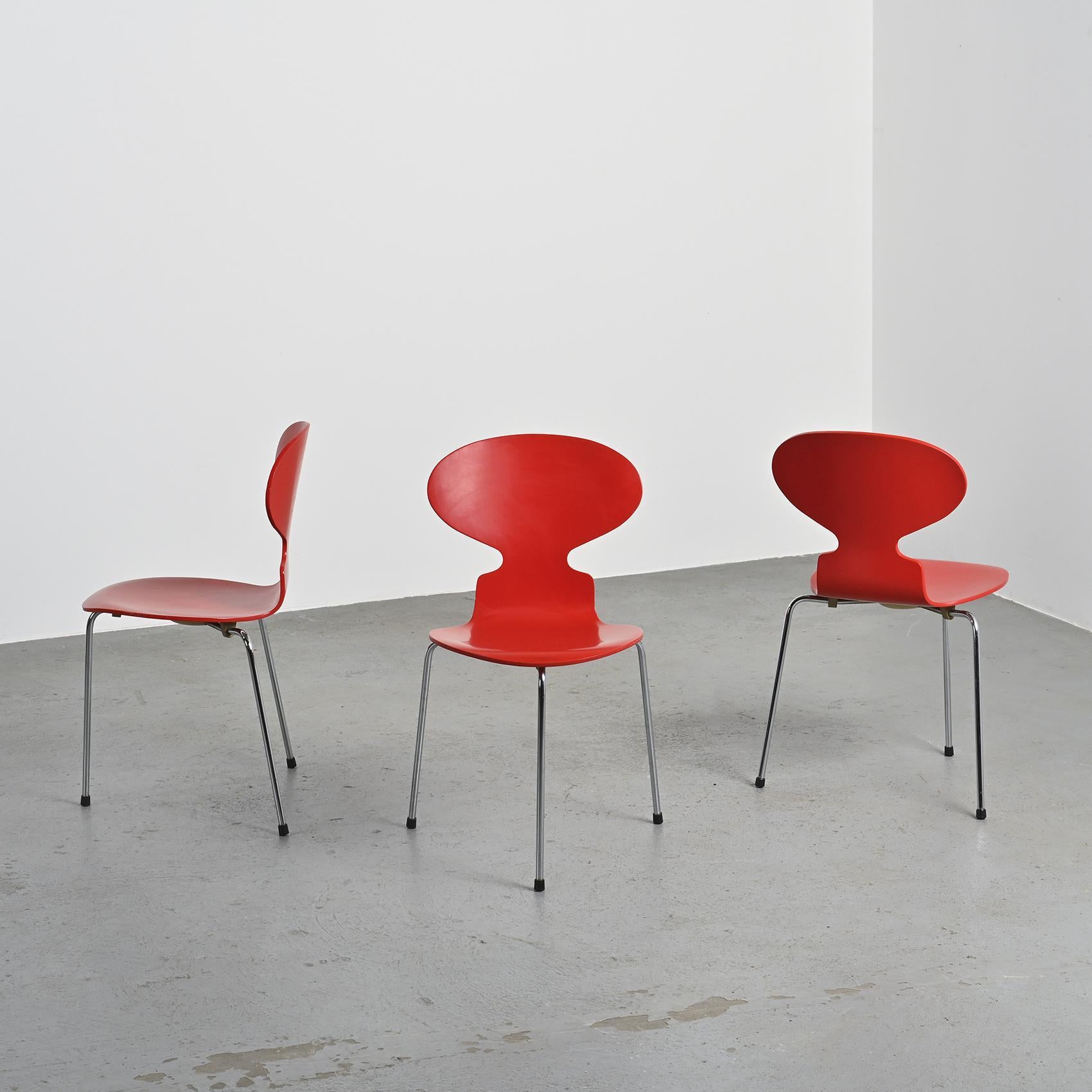 Mid-Century moderno Set di tre sedie 