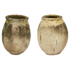 Set of Three Antique Biot Pots