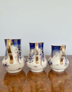 Set of three antique Edwardian jugs