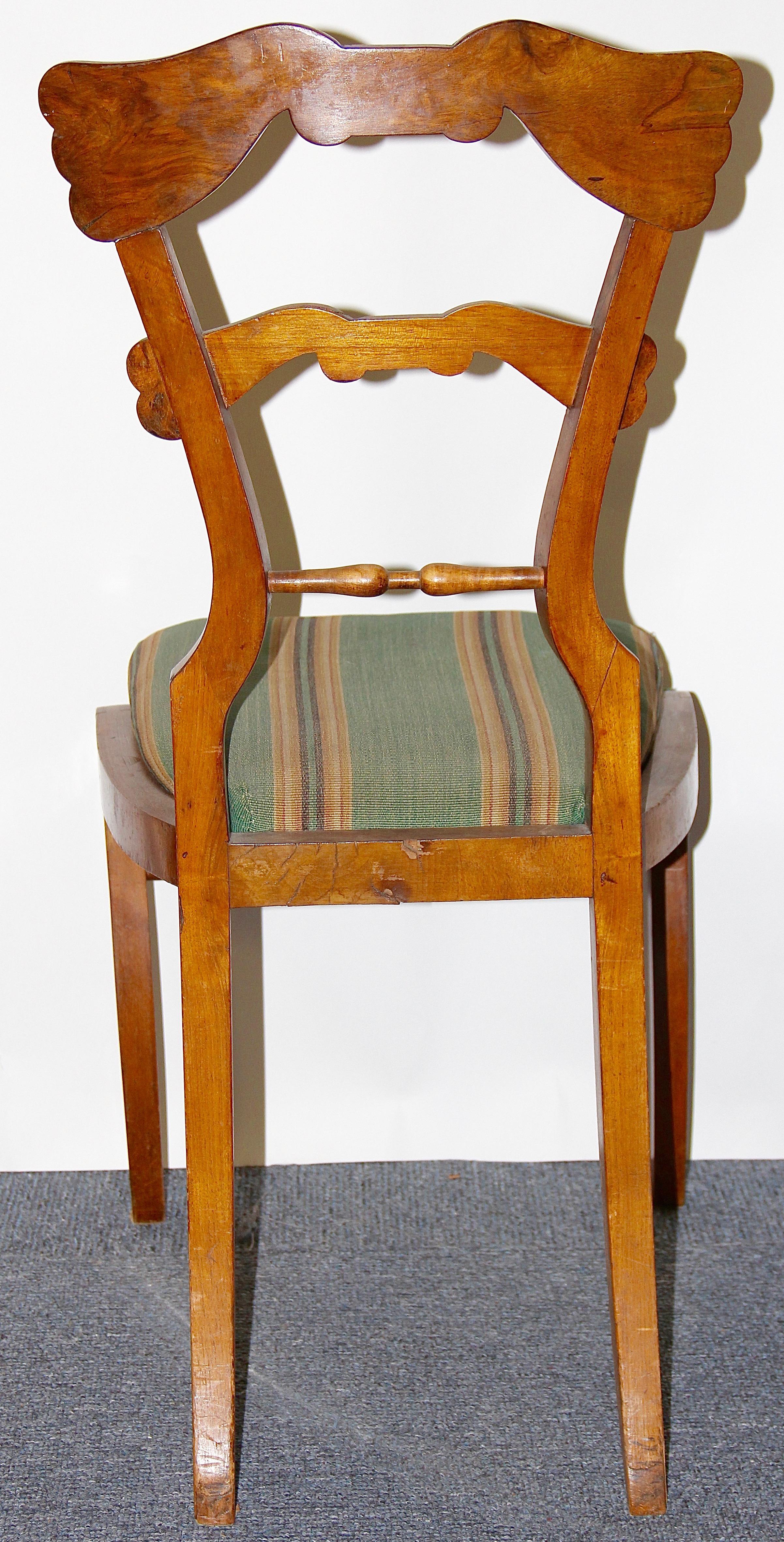 Set of Three Antique Empire Side Chairs, 19th Century, Biedermeier For Sale 2