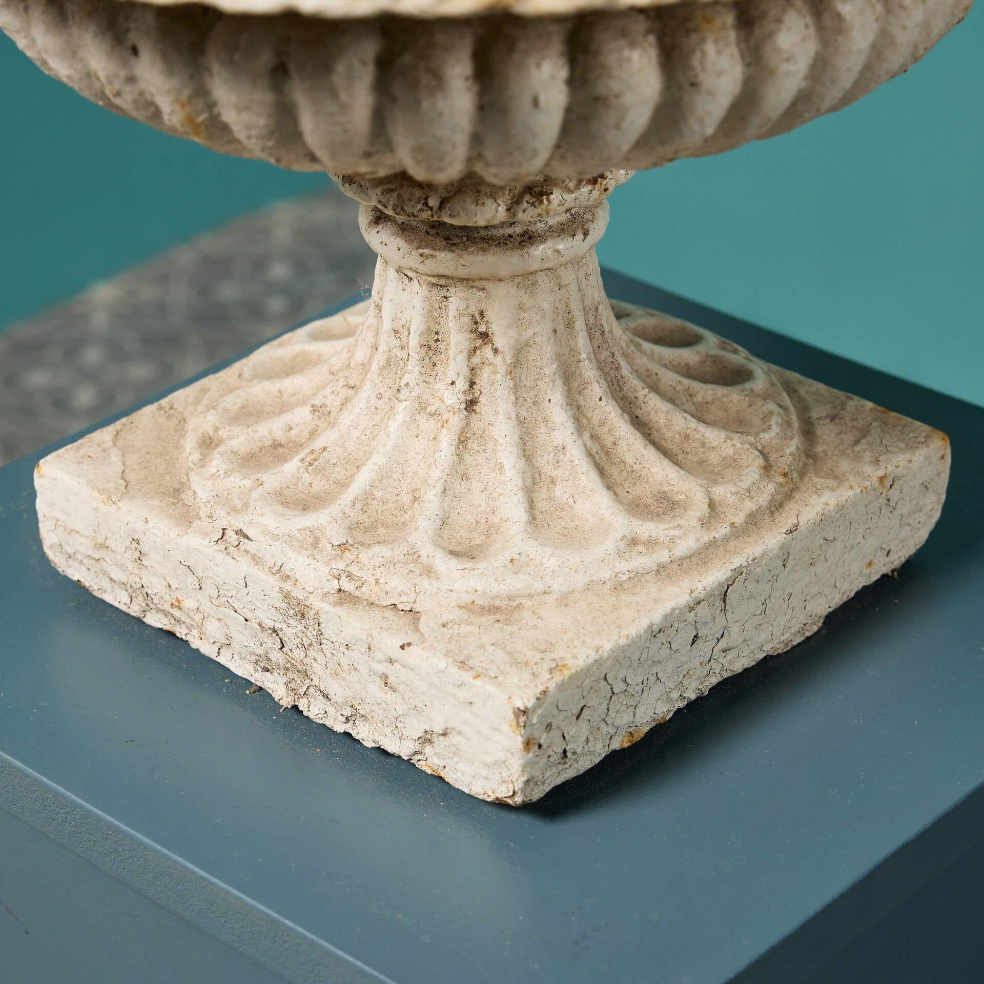 19th Century Set of Three Antique Garden Tazza Urns For Sale