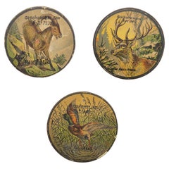 Set of Three Antique Marksmen Target Plaques Germany 1930s