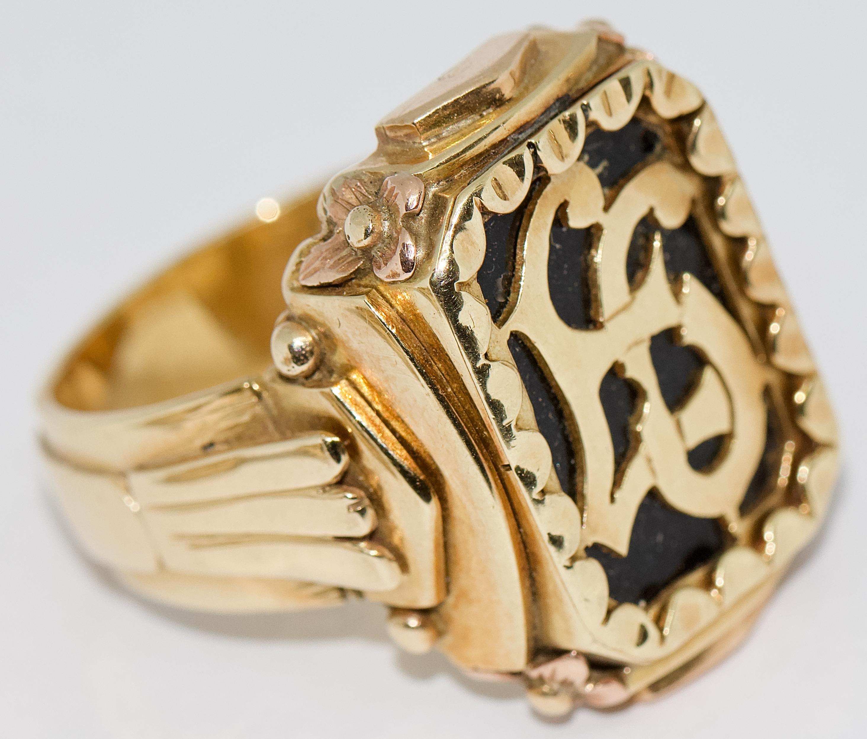 vintage signet ring mens