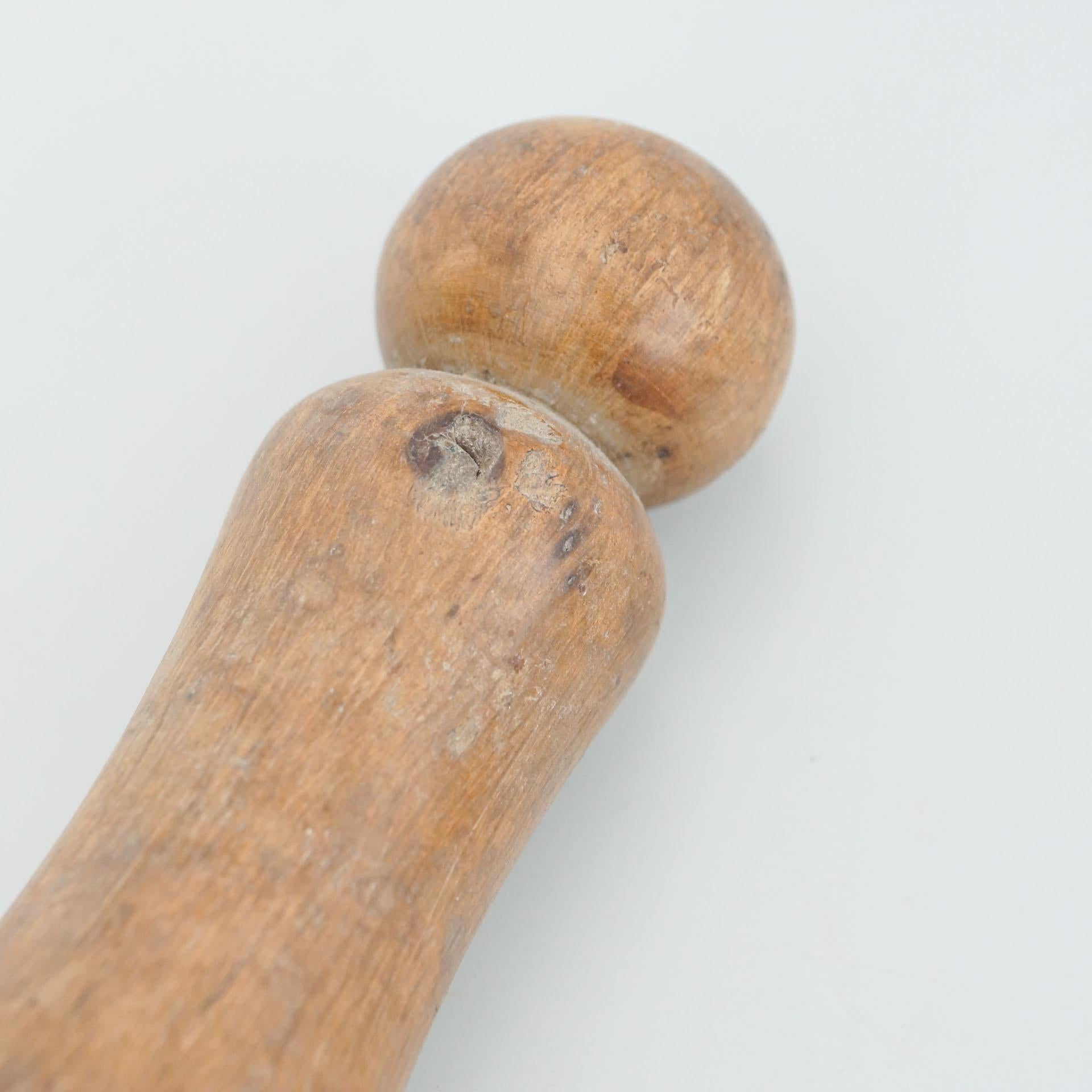 Set of Three Antique Skittles in Wood, circa 1950 For Sale 6