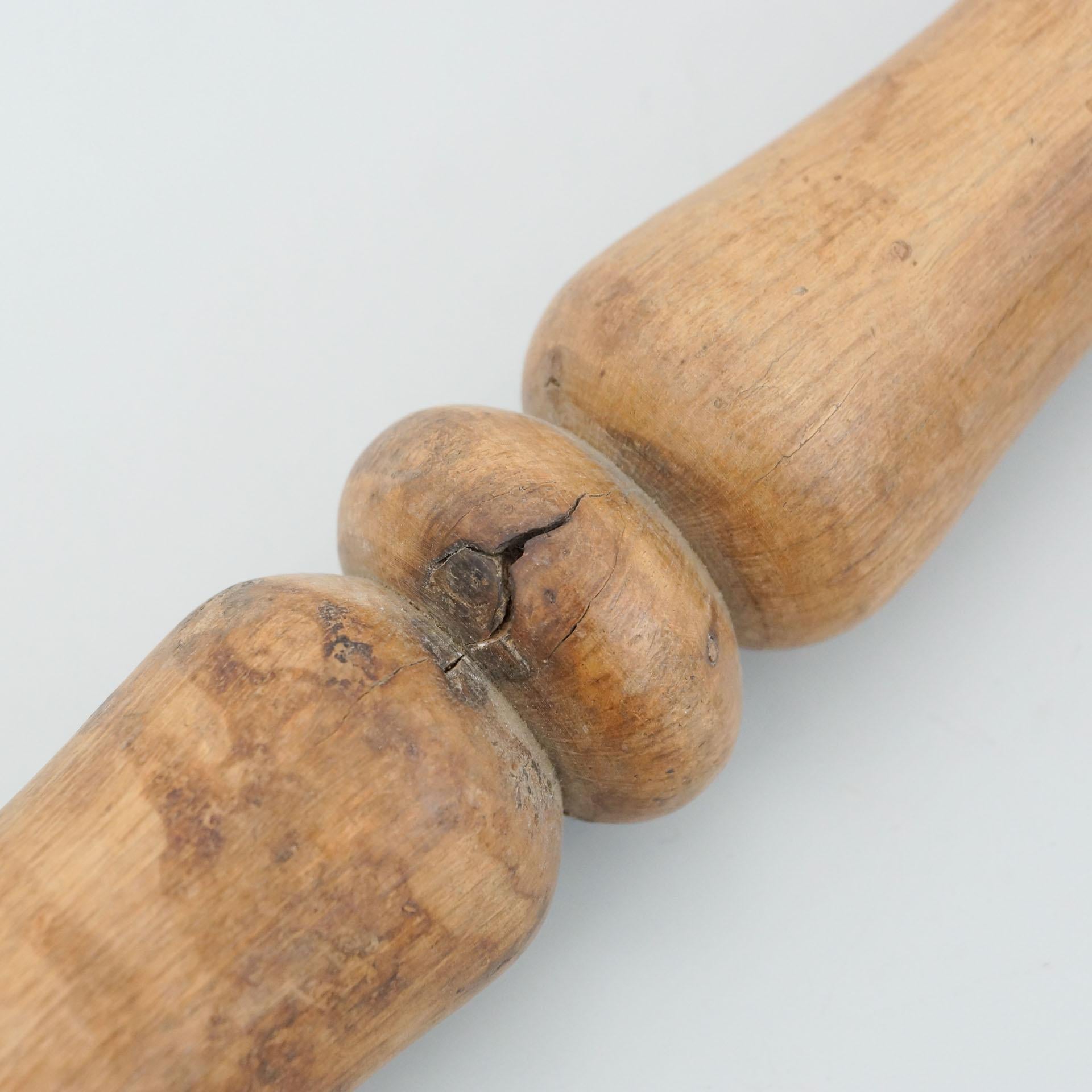 Set of Three Antique Skittles in Wood, circa 1950 For Sale 9