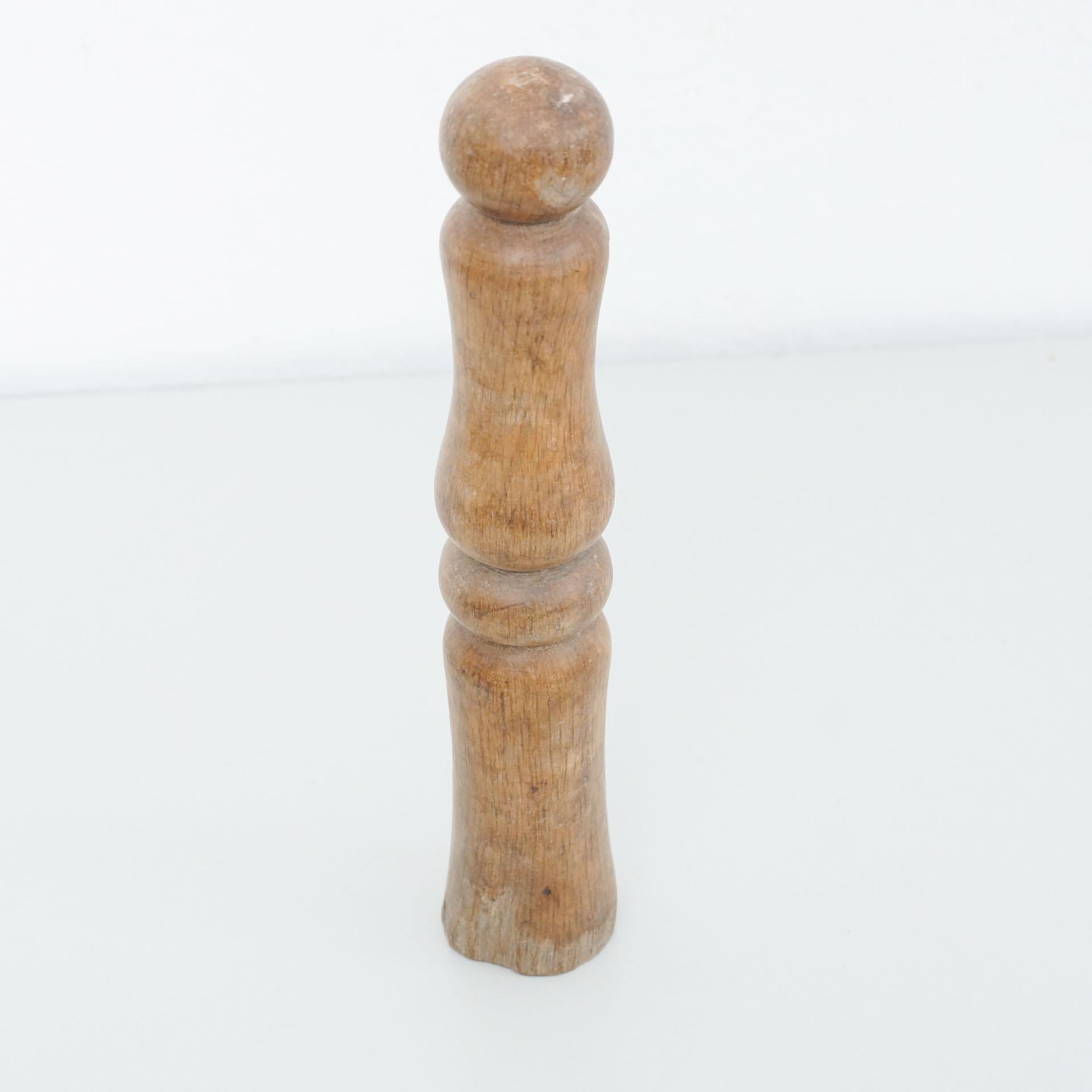 Mid-20th Century Set of Three Antique Skittles in Wood, circa 1950 For Sale