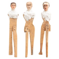 Set di tre antiche bambole di pezza tradizionali spagnole, circa 1920