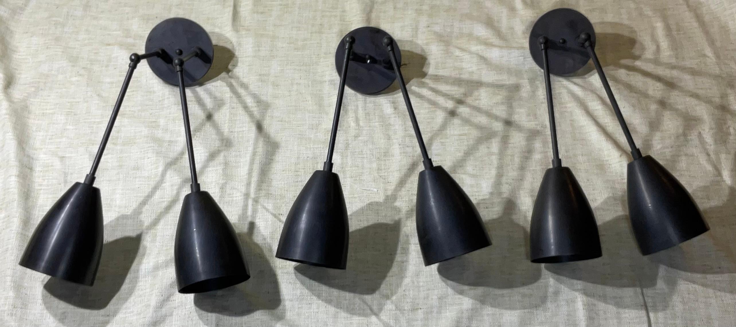 Set Of Three Apparatus Wall Sconces 1