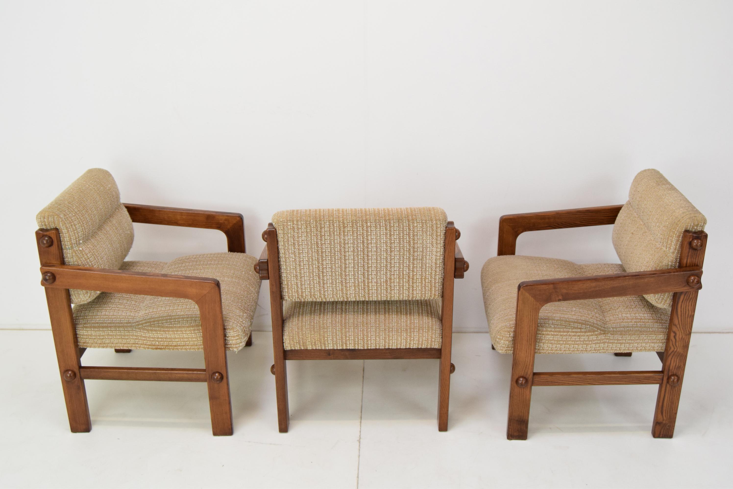 Set of Three Armchairs, Czechoslovakia, 1960's In Good Condition In Praha, CZ