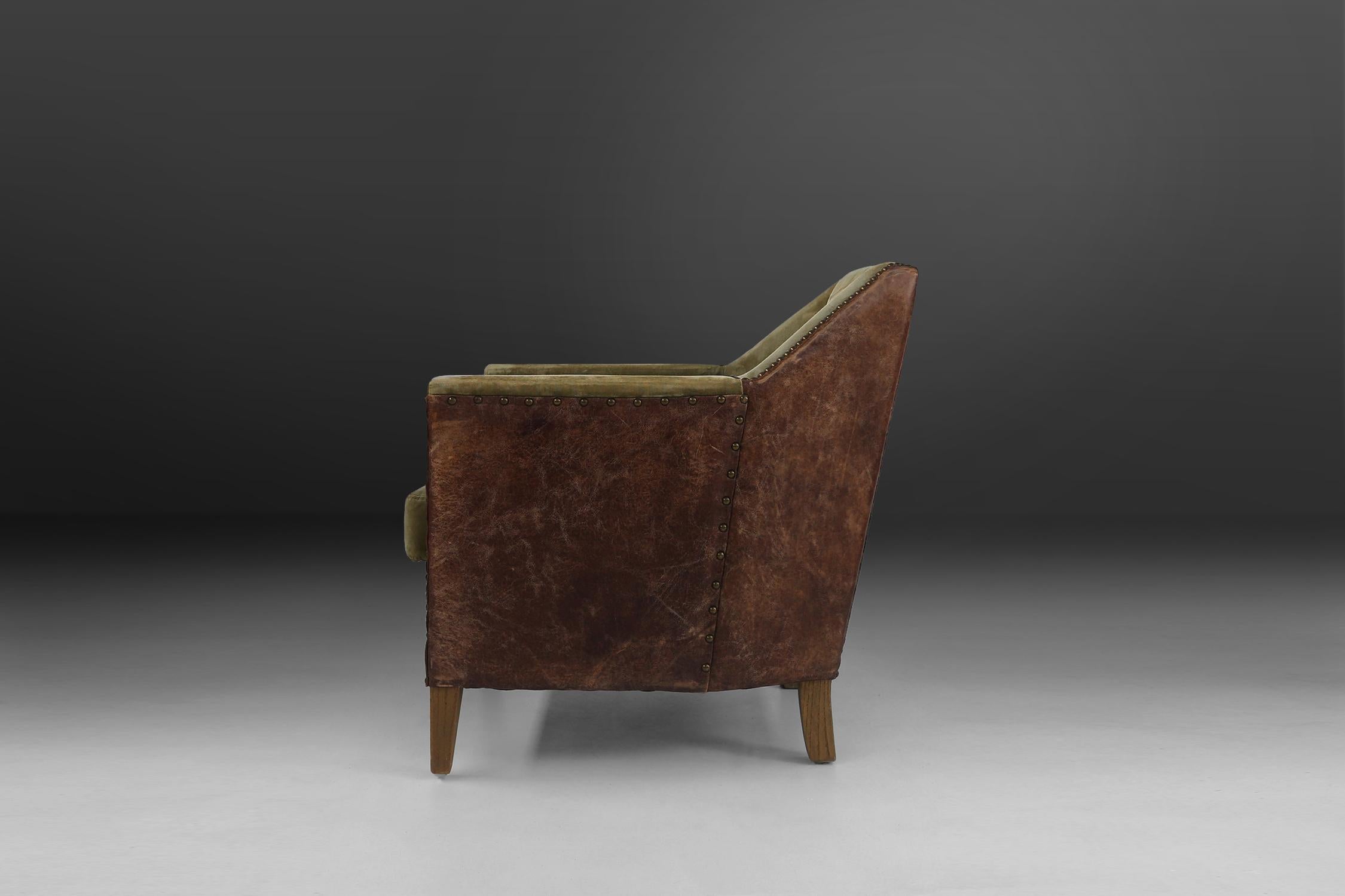 Belgian French Art Deco Armchair 1930 For Sale