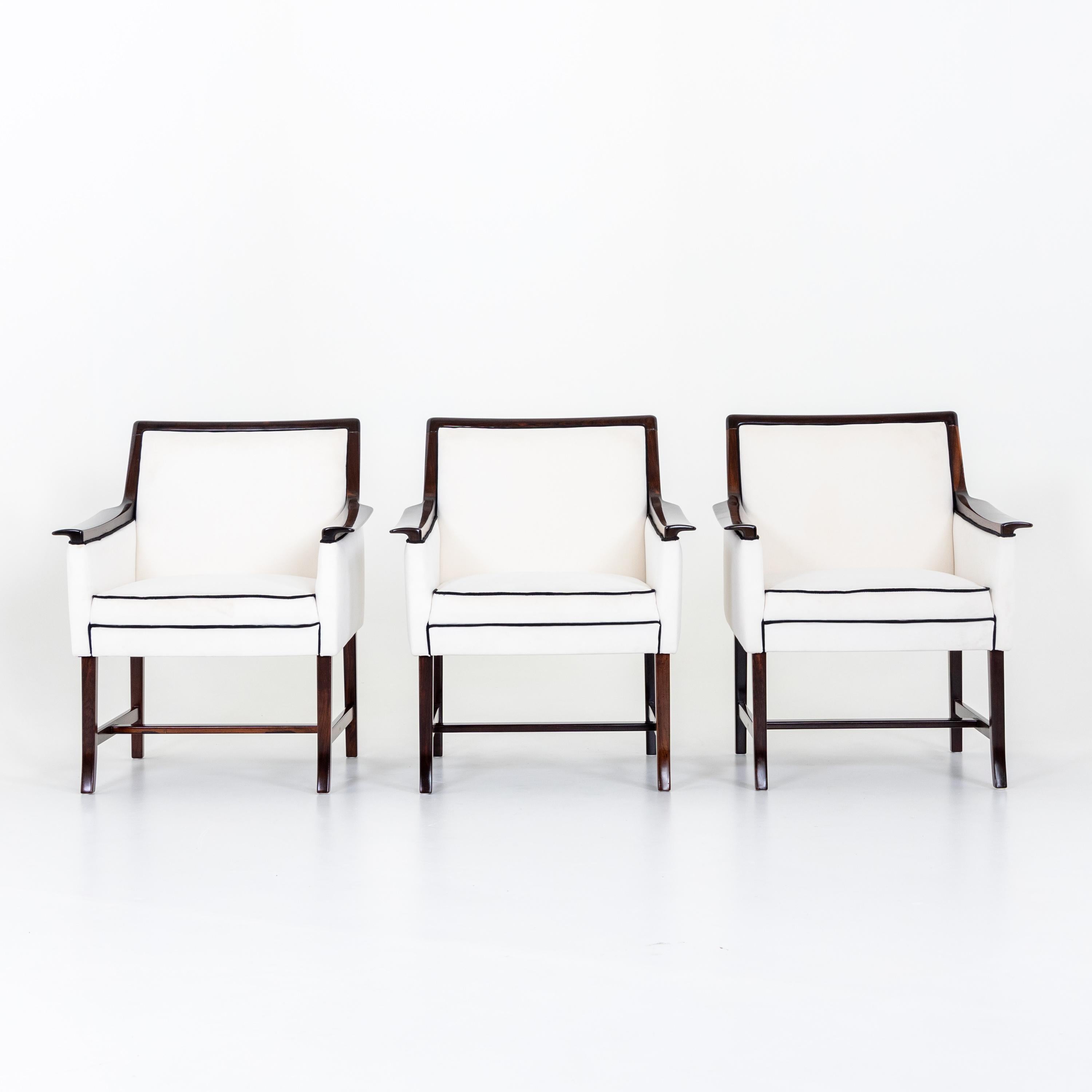 Mid-Century Modern Set of Three Mid-Century Armchairs, France, 1950s For Sale