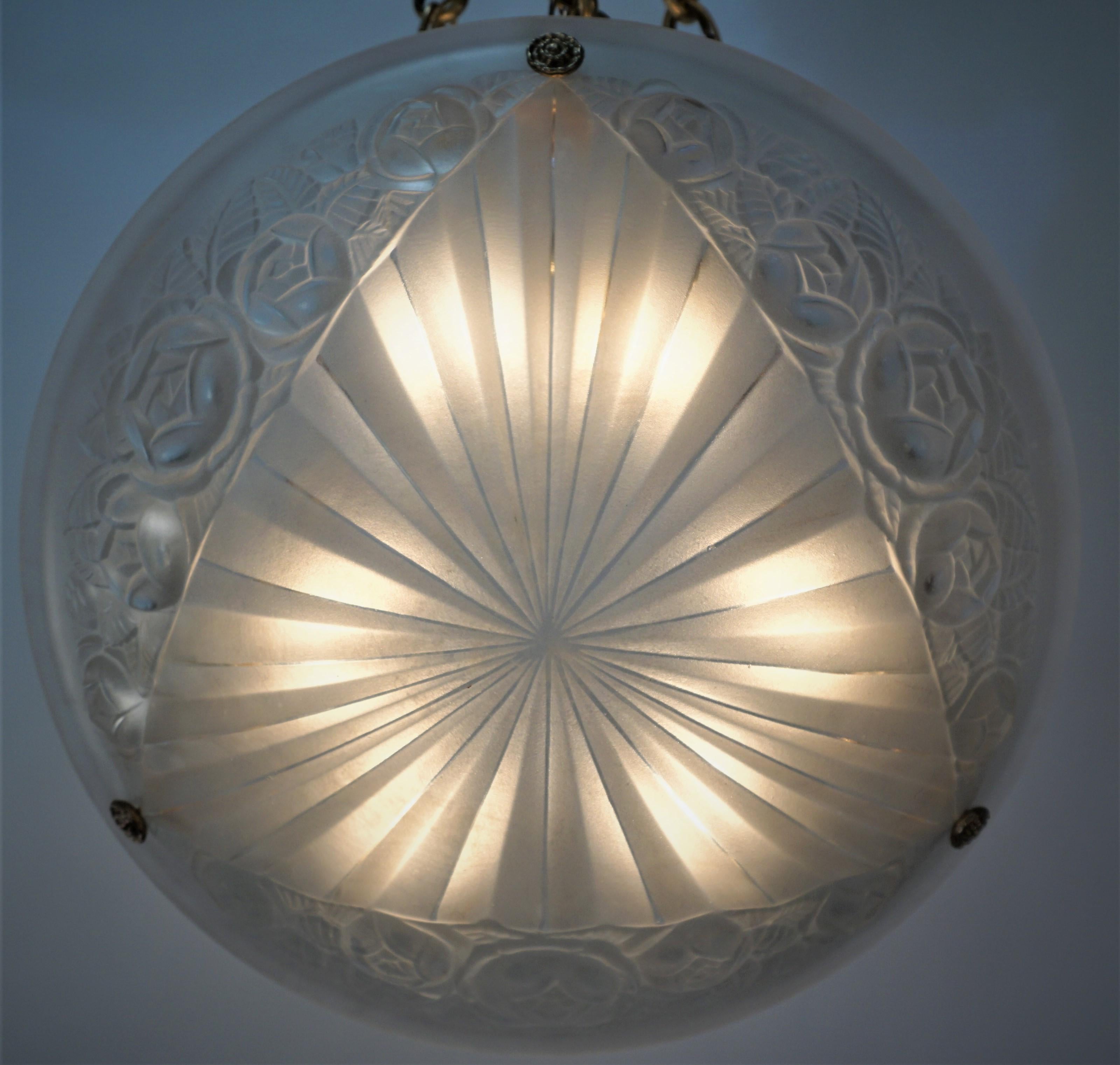 Art-déco-Kronleuchter von Degue (Art déco)