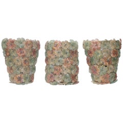 Set of Three Art Deco Sconces Murano Glass Flowers by Barovier
Toso, 1940s Set of Three Art Deco Sconces Murano Glass Flowers by Barovier
Toso, 1940s