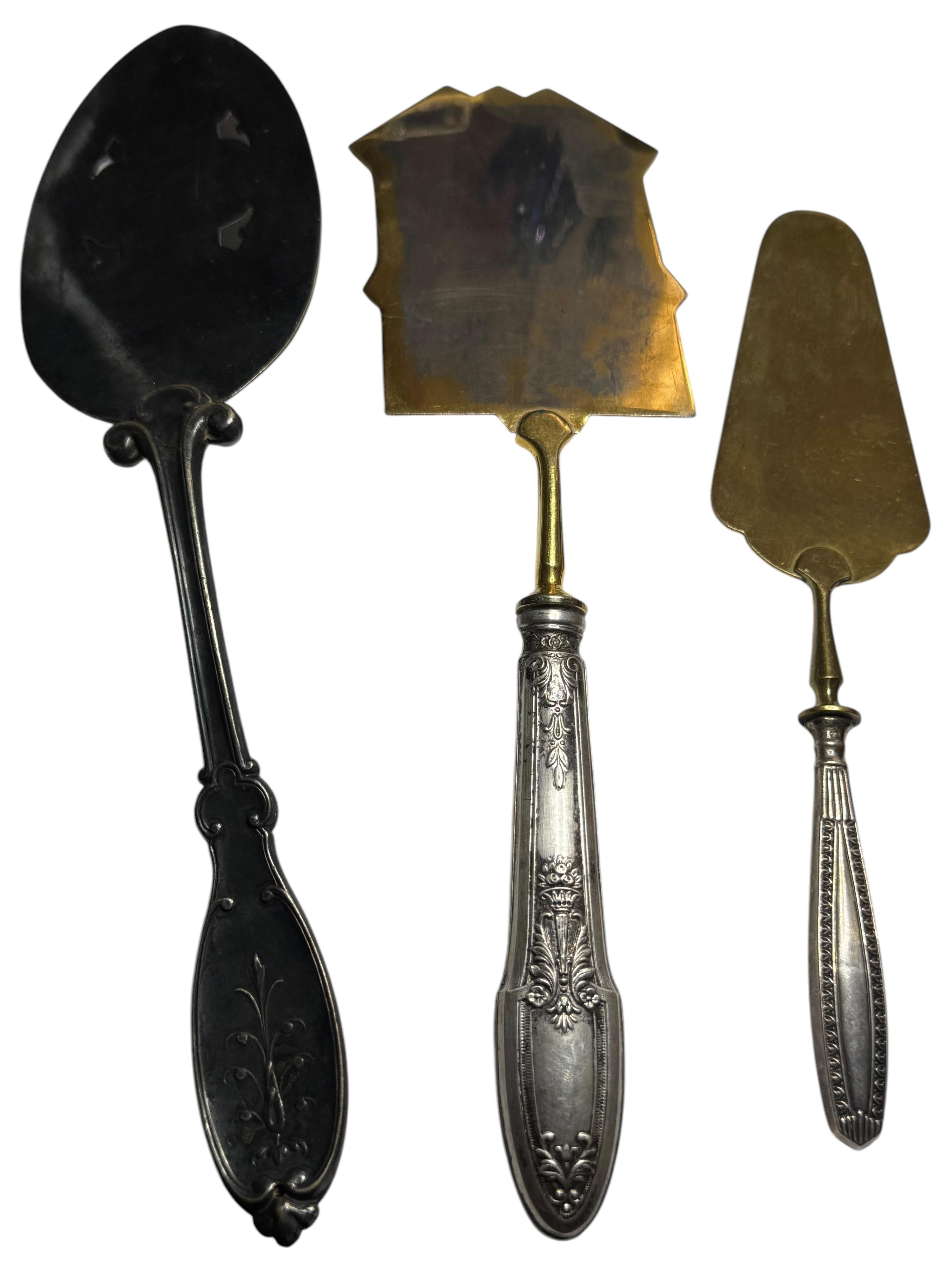 Ensemble de trois couverts en métal argenté Art Nouveau, Allemagne, 1890 - 1900 en vente 7