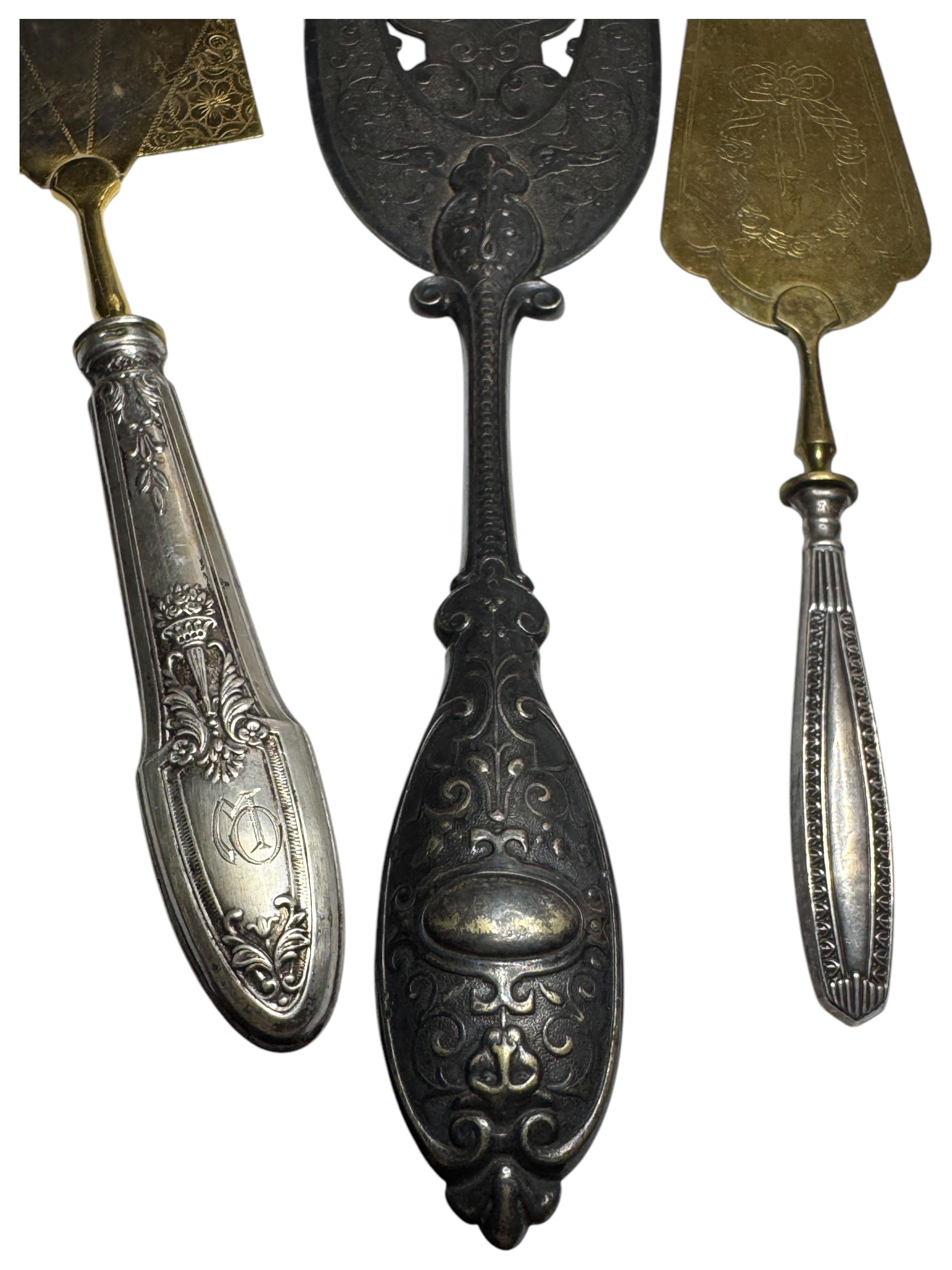 Ensemble de trois couverts en métal argenté Art Nouveau, Allemagne, 1890 - 1900 en vente 1