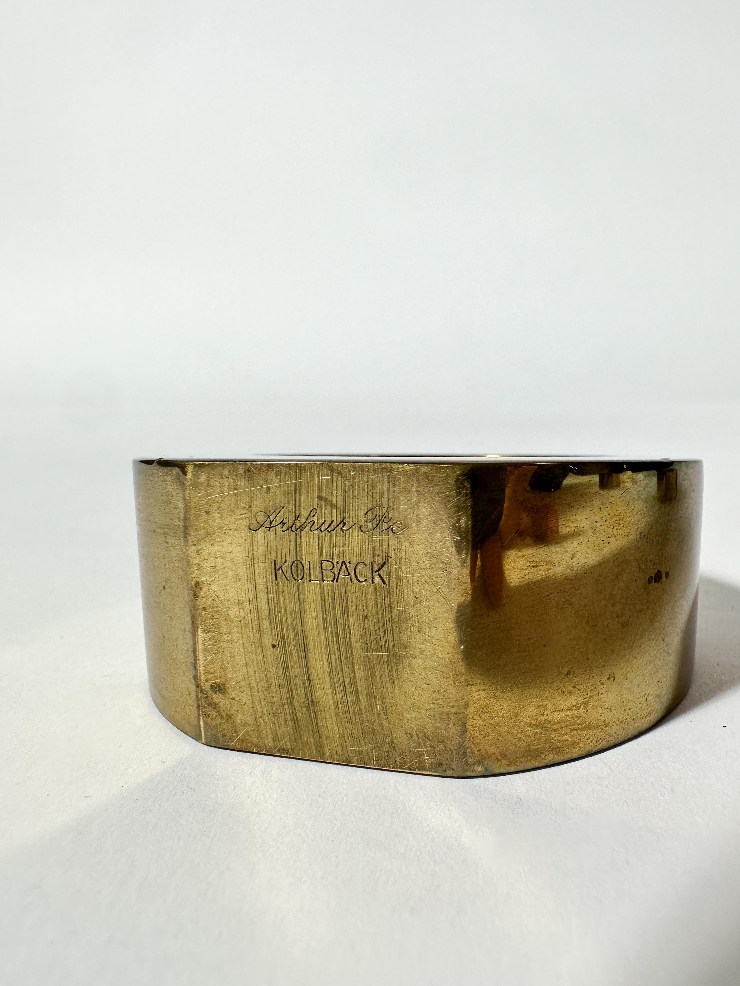 Set of Three Arthur Pettersson Candle Sticks Brass, Sweden, 1960s For Sale 3