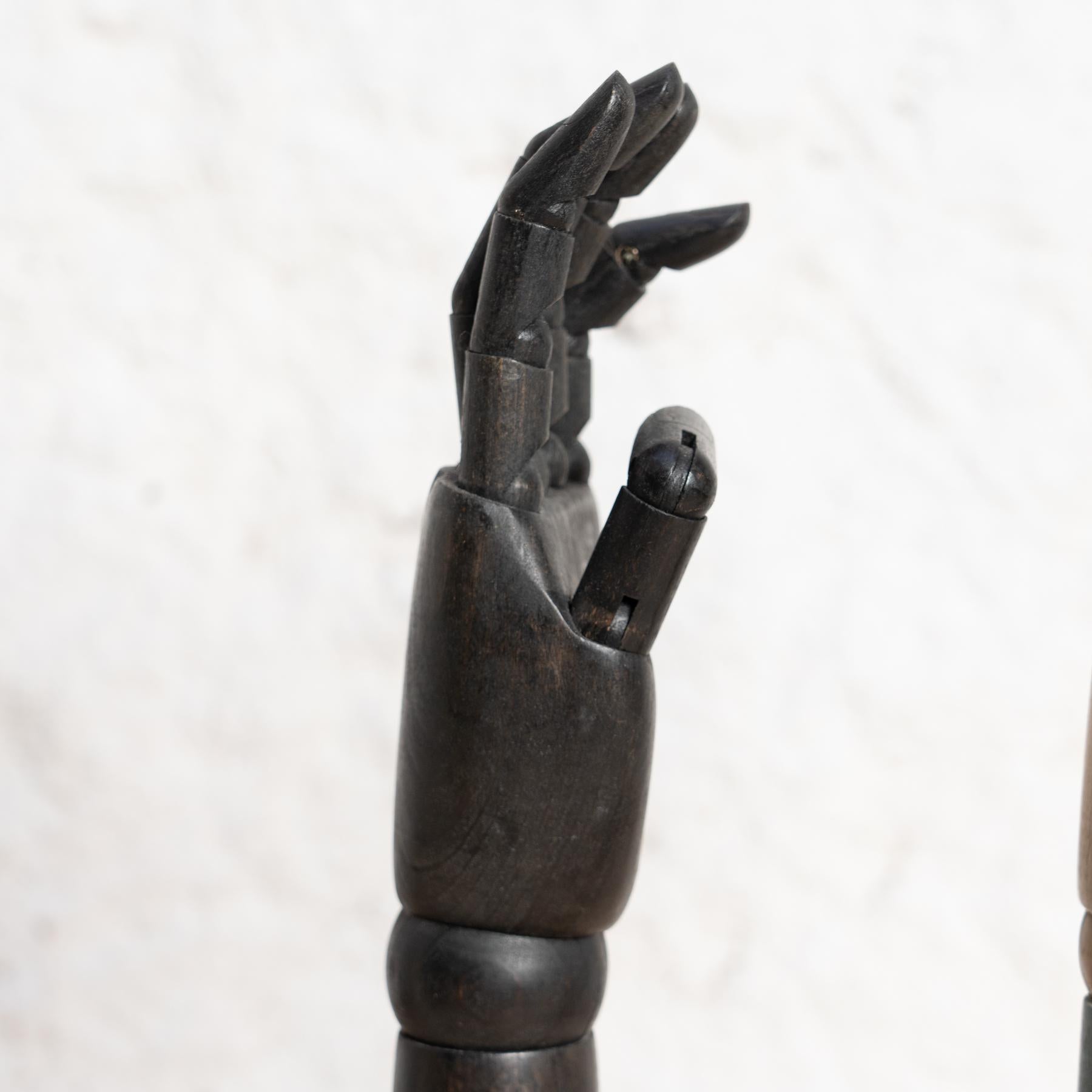 Set of Three Articulated Wooden Arm Mannequins, circa 1960 2