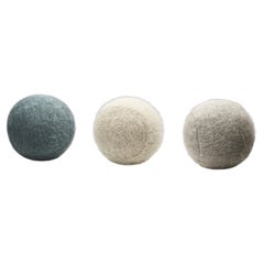 Set of Three Ball-Shaped Accent Pillows