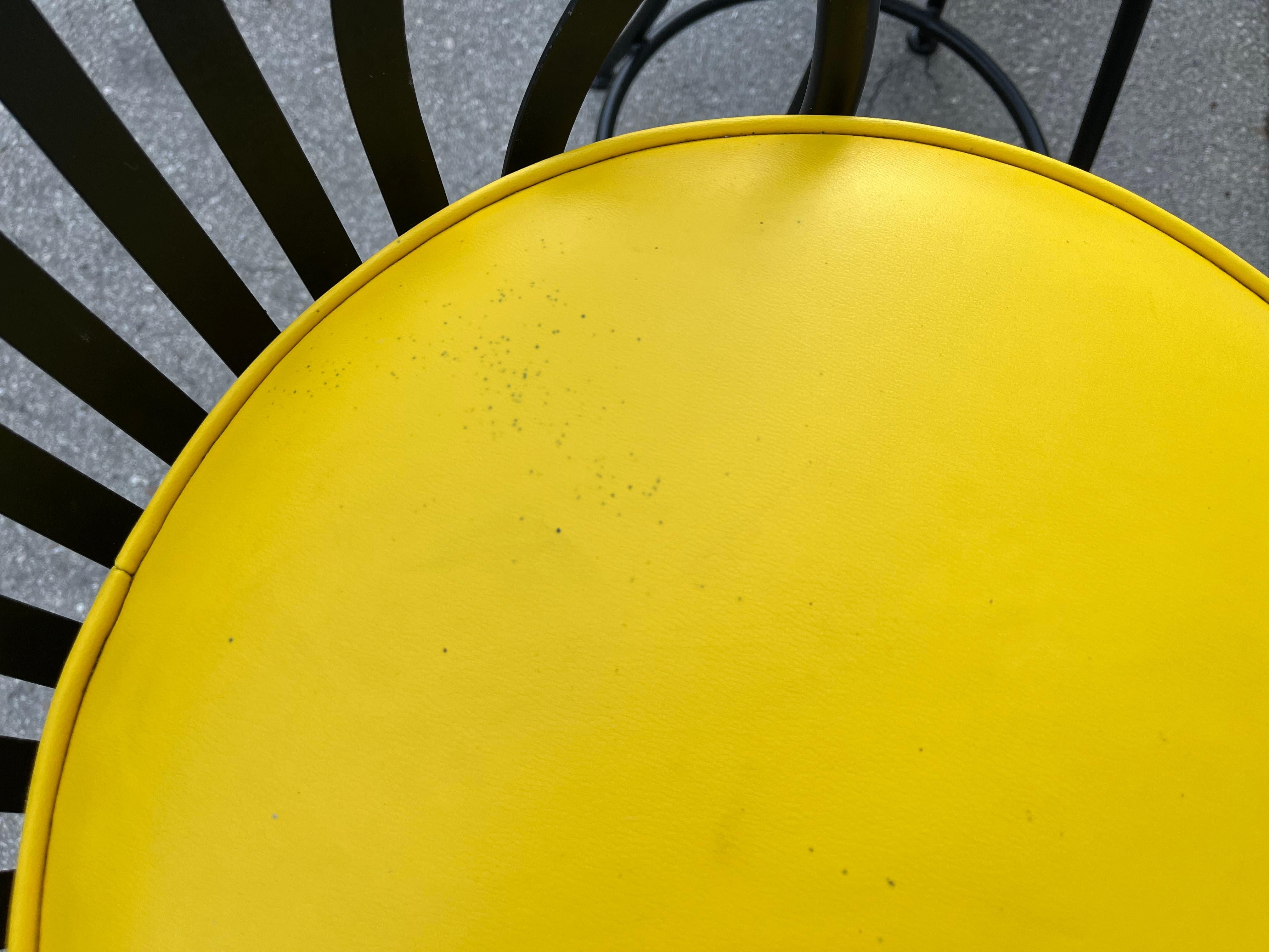Steel Set of Three Bar Stools by Arthur Umanoff for Shaver Howard Inc. Circa 1970s For Sale