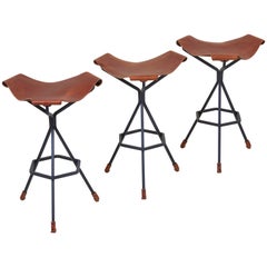 Set of Three Bar Stools by Dan Wenger, US