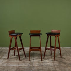 Set of Three Bar Stools by Erik Buch for Christian Christiansen Møbelfabrik
