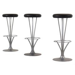 Ensemble de trois tabourets de bar de Piet Hein pour Fritz Hansen, Danemark, années 1960