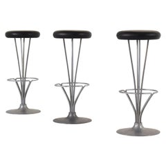 Set of Three Bar Stools by Piet Hein for Fritz Hansen, Denmark, 1960s