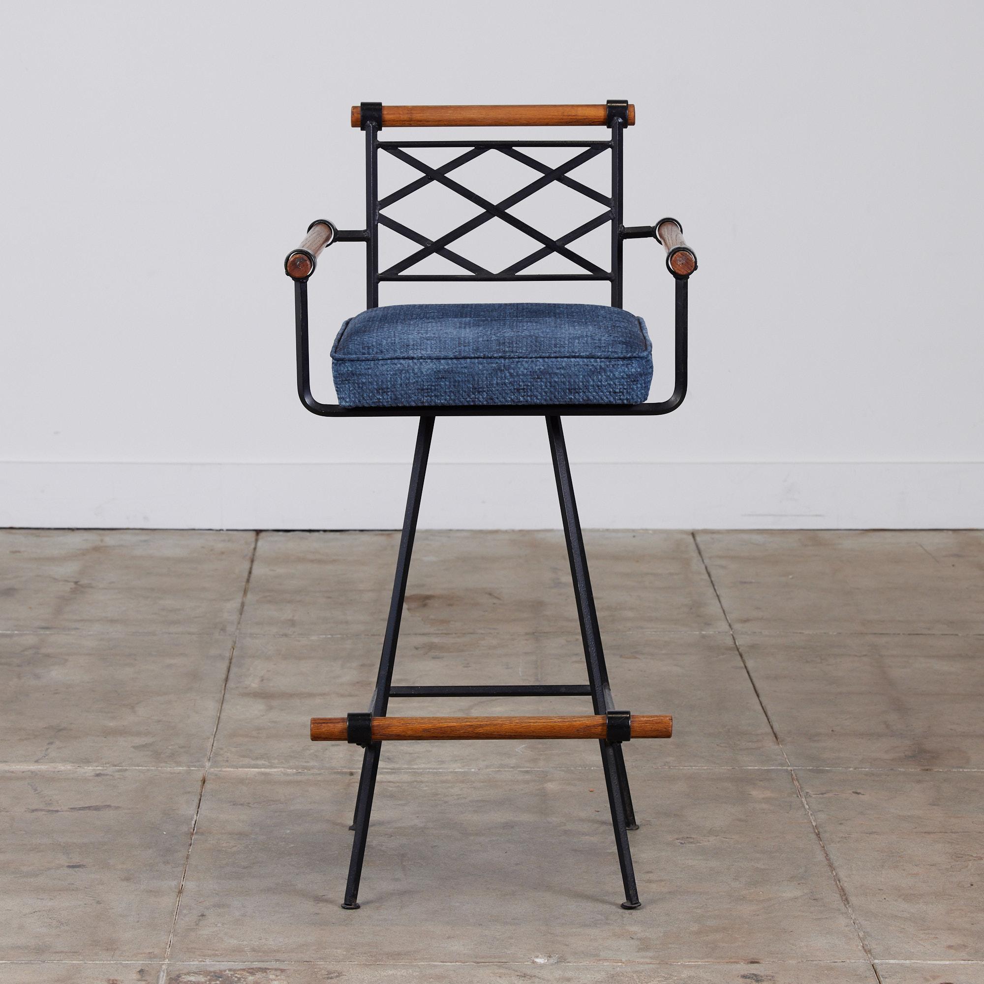 Mid-20th Century Set of Three Bar Stools for Inca Products in the Style of Cleo Baldon