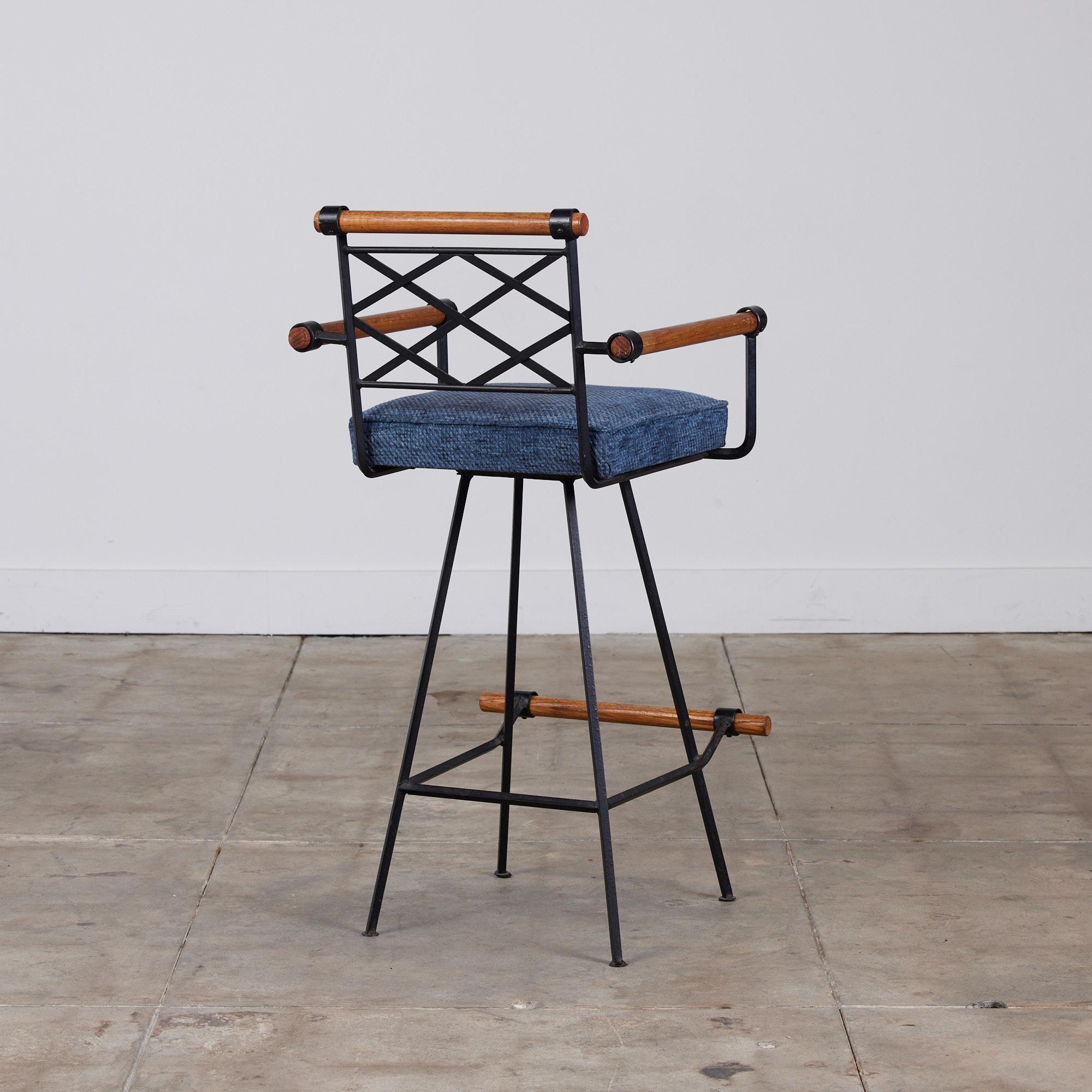 Mid-20th Century Set of Three Bar Stools for Inca Products in the Style of Cleo Baldon