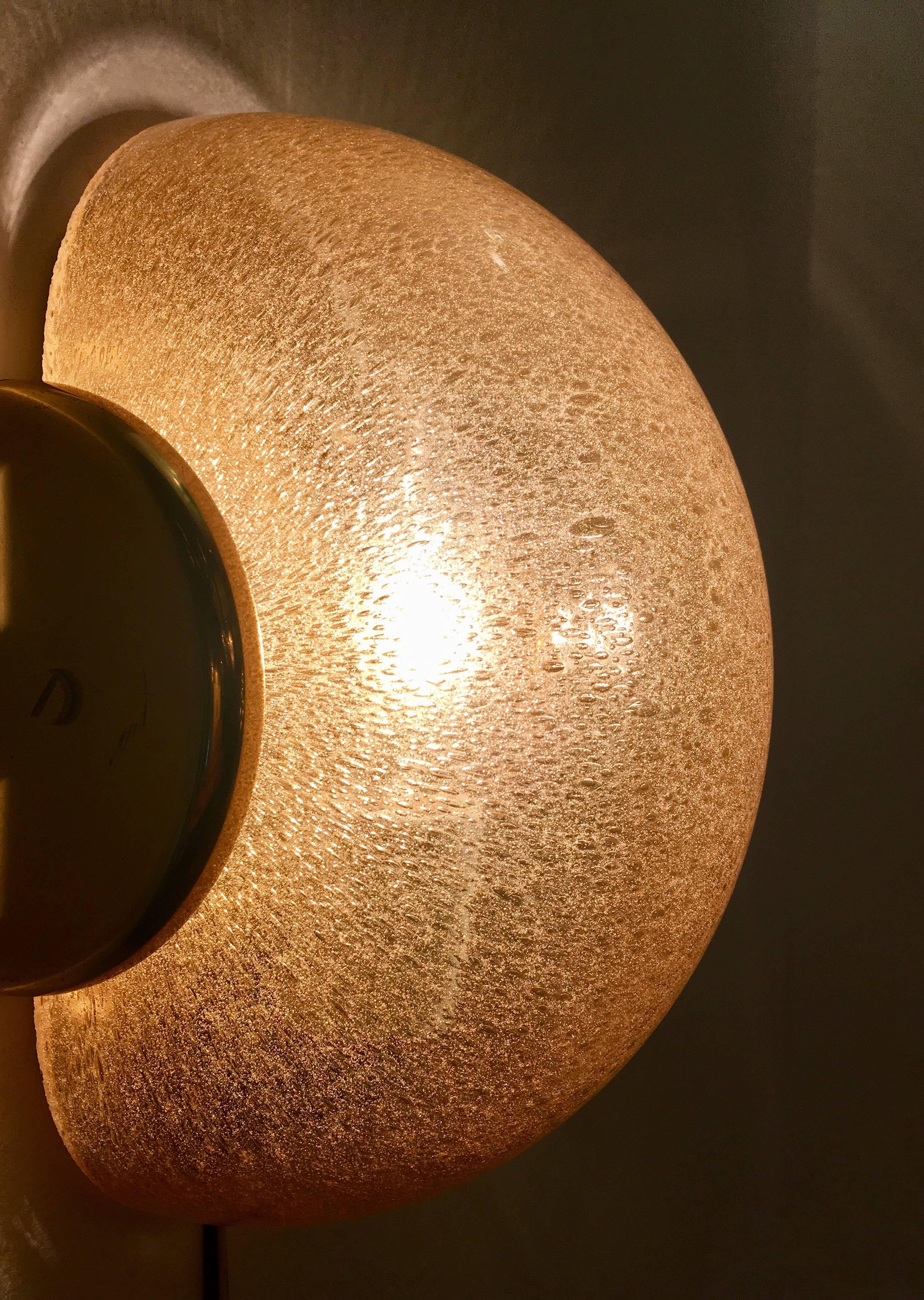 Set of Three Barovier Murano Gold Glass Wall Lights 3