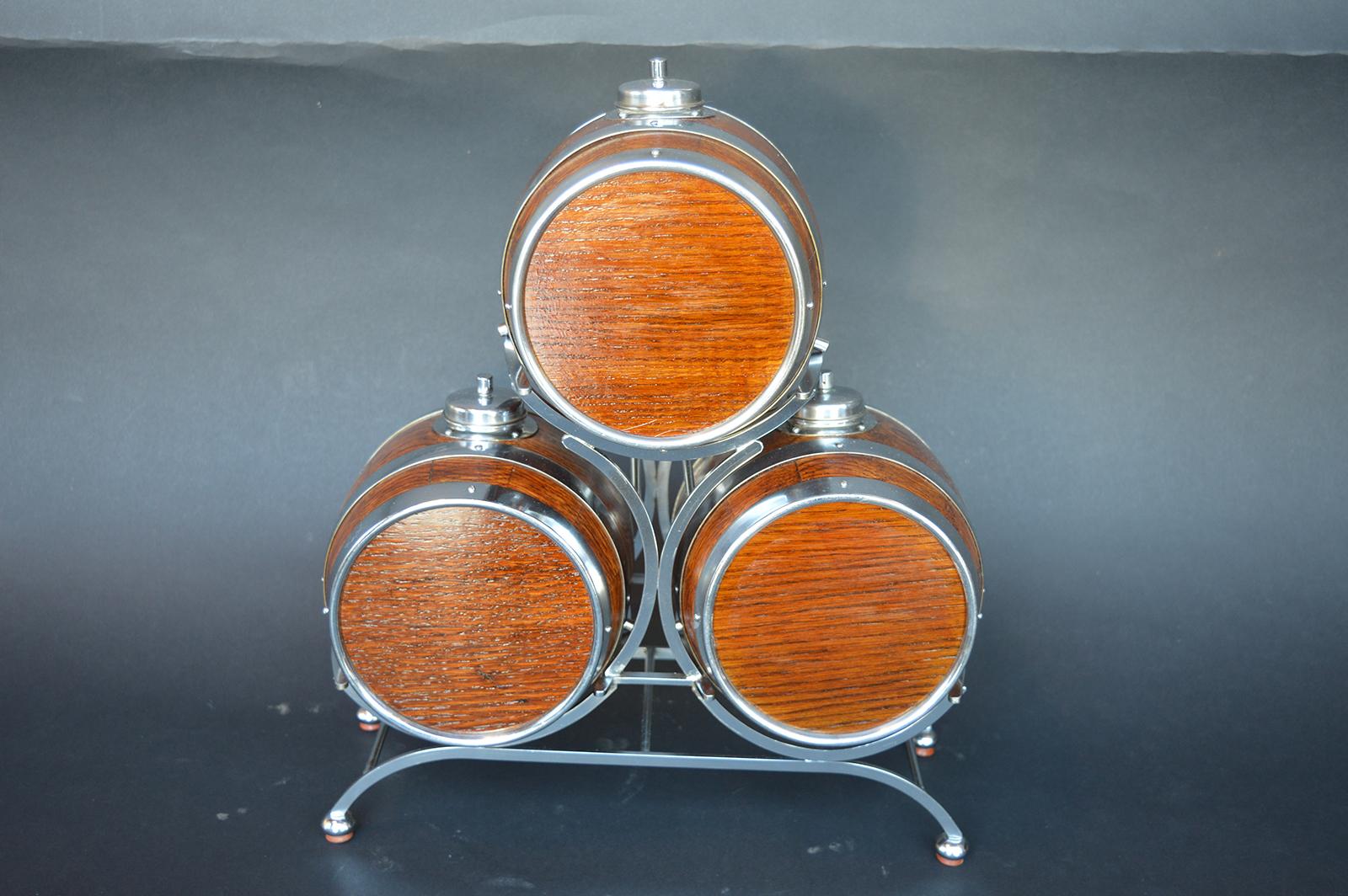 20th Century Set of Three Barrel Drink Dispensers by Nelcraft Nottingham For Sale
