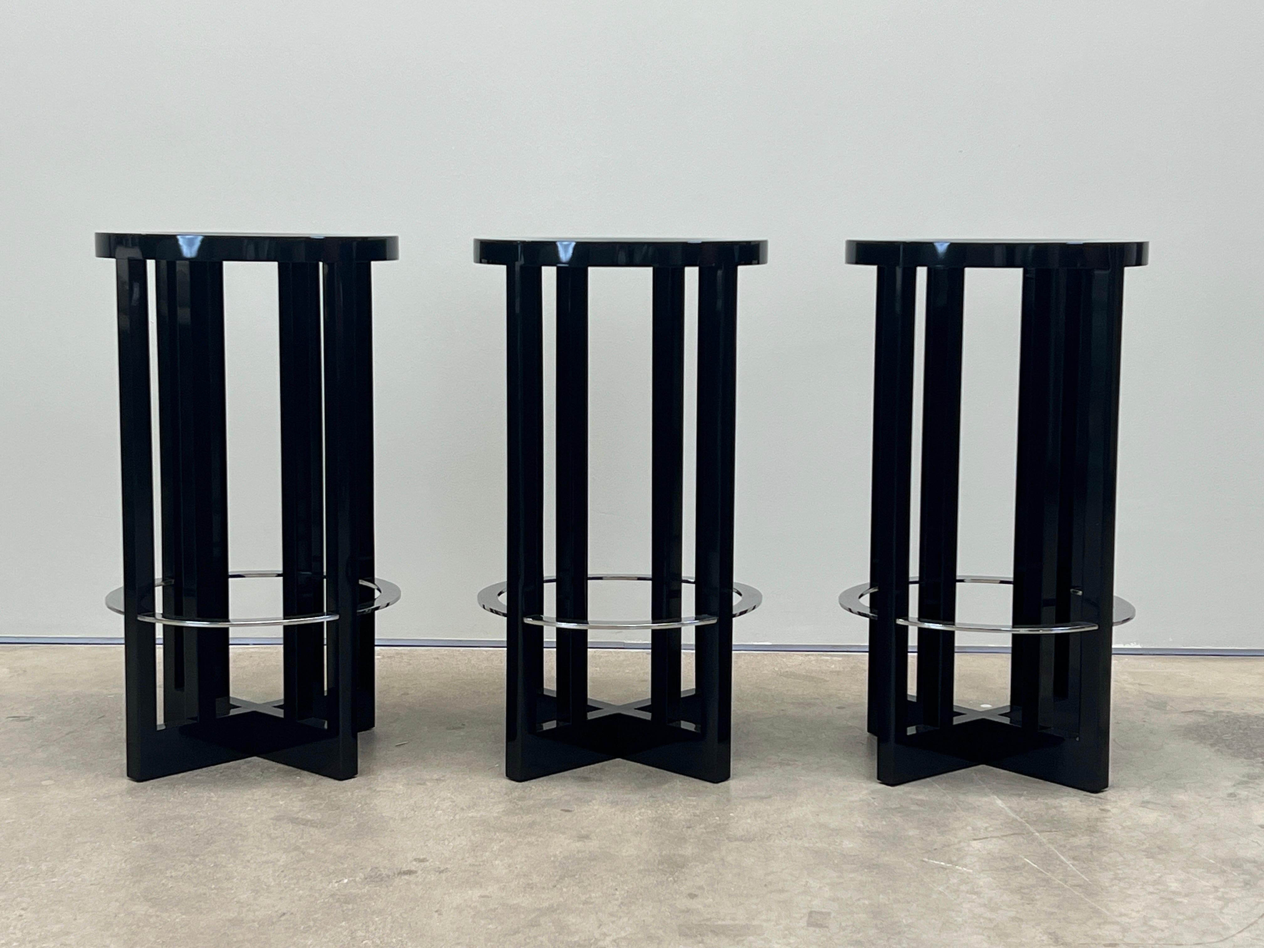 Late 20th Century Set of Three Barstools by Richard Meier for Knoll For Sale